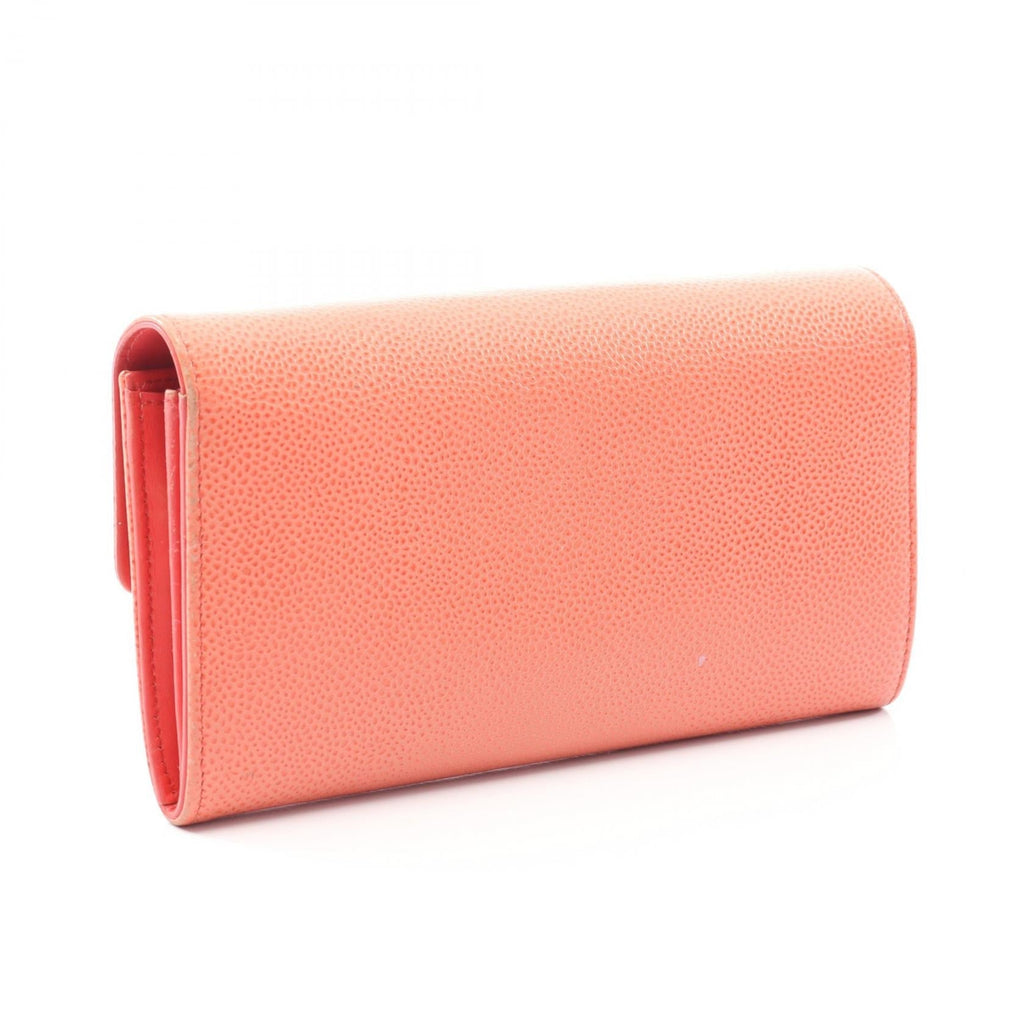 Chanel Coco Mark Grained Calfskin Long Wallet