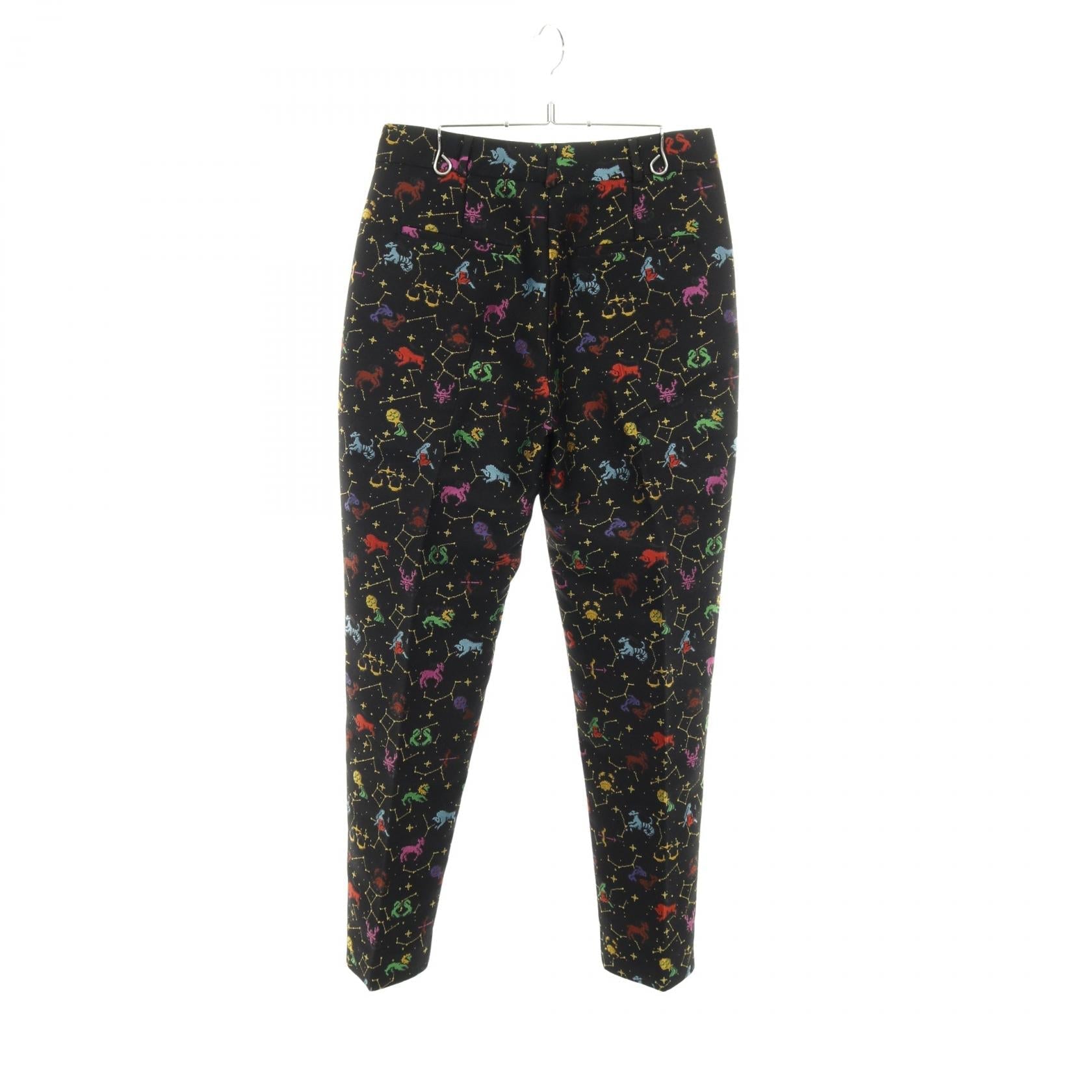 Christian Dior Zodiac Pixel Wool Silk Polyester Pants