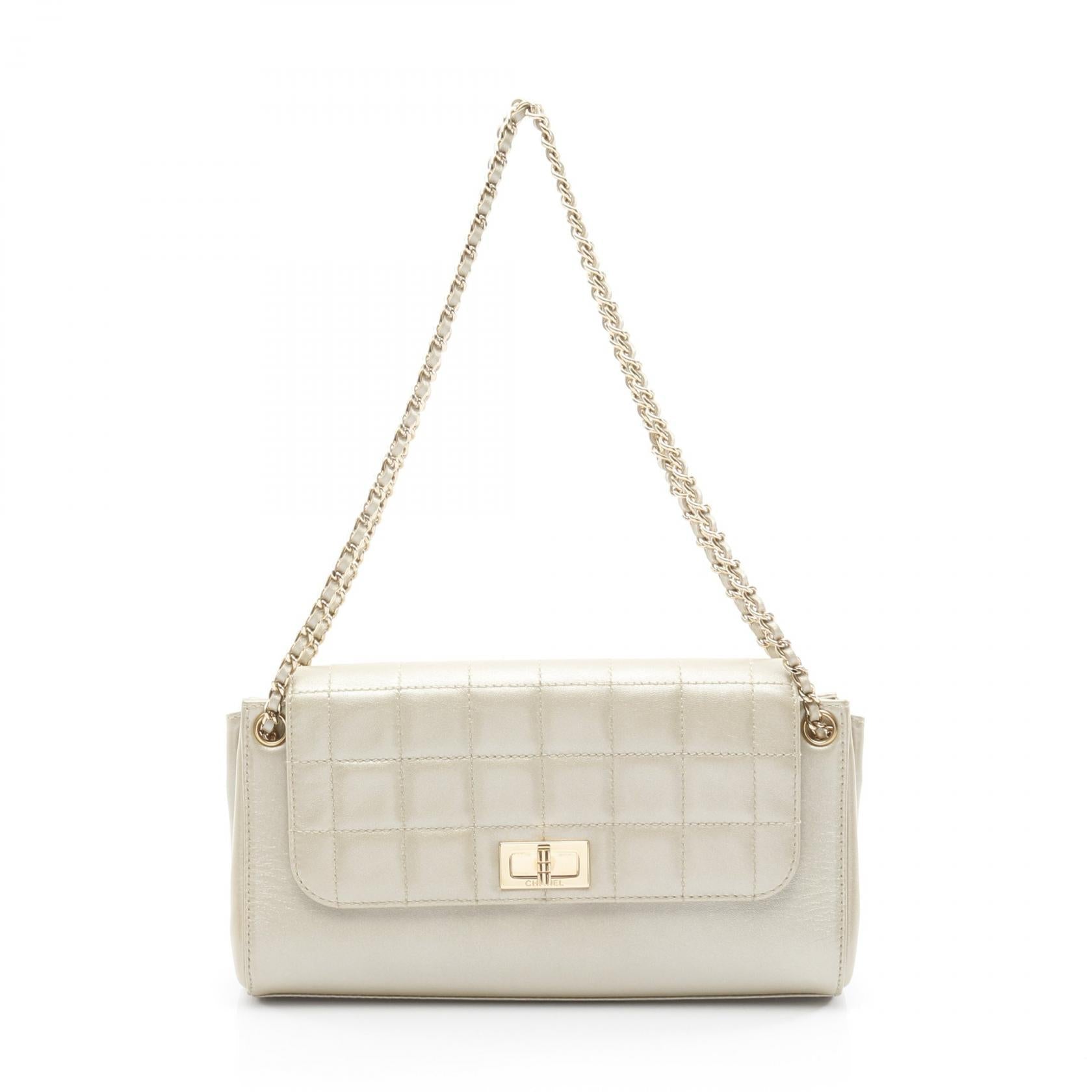 Chanel 2.55 Choco Bar Lambskin Shoulder Bag