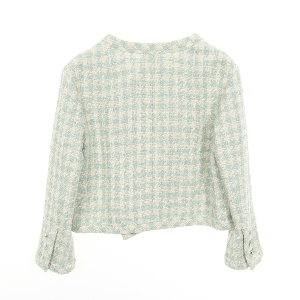 Chanel Coco Mark Bijou Button Tweed Cotton Outerwear