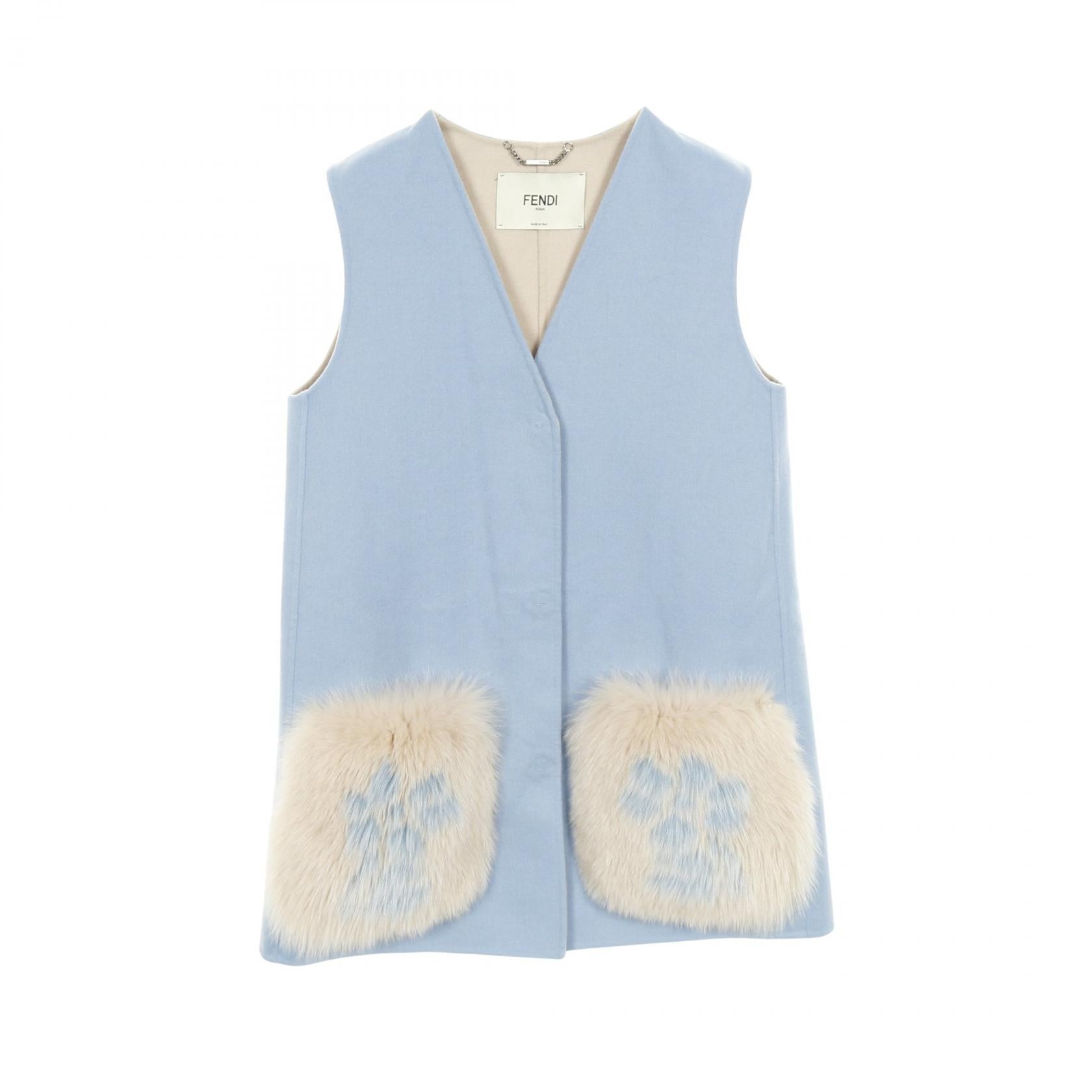 Fendi Wool Fox Fur Vest