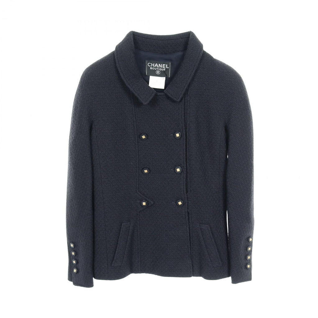 Chanel Coco Mark Button Wool Outerwear