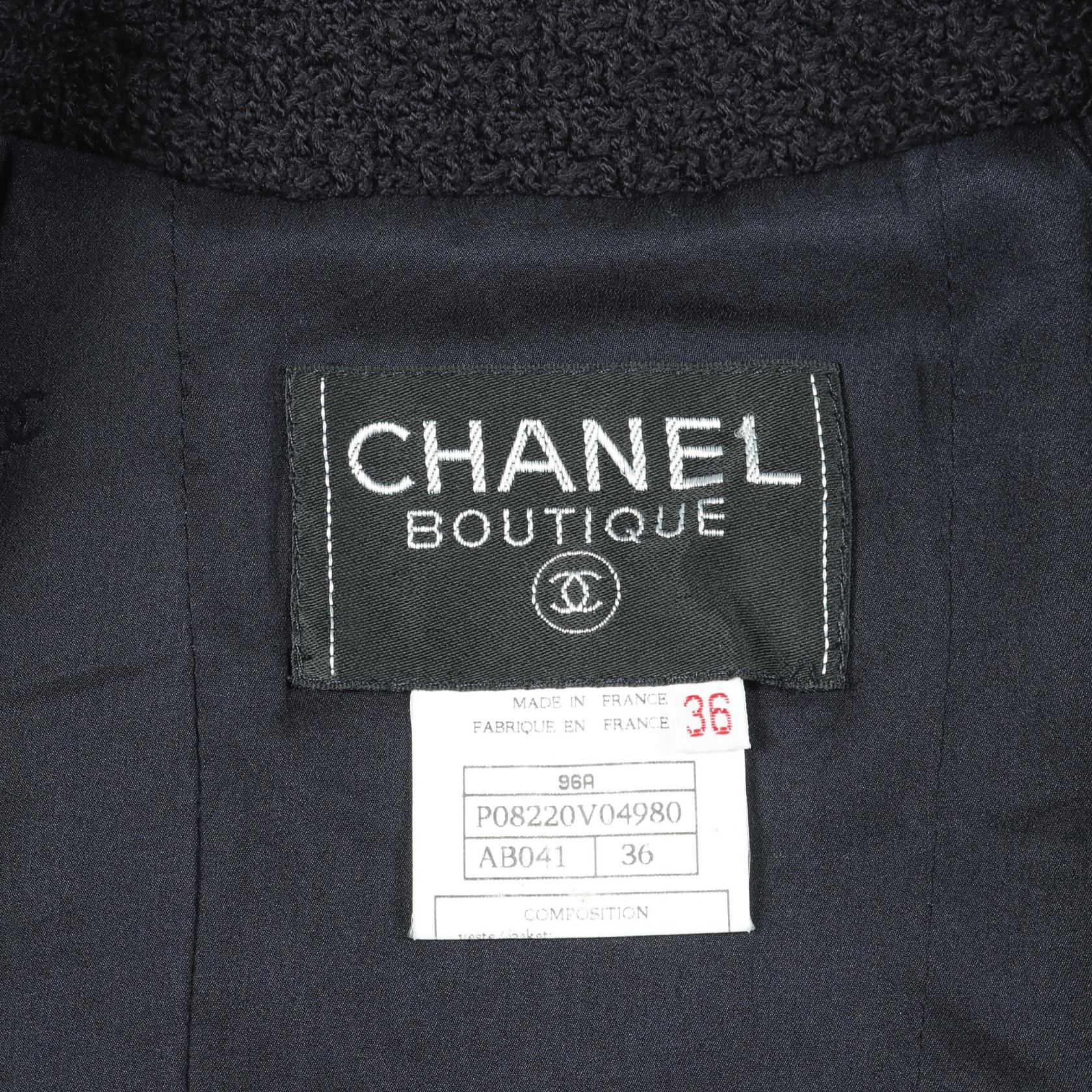 Chanel Coco Mark Button Wool Outerwear