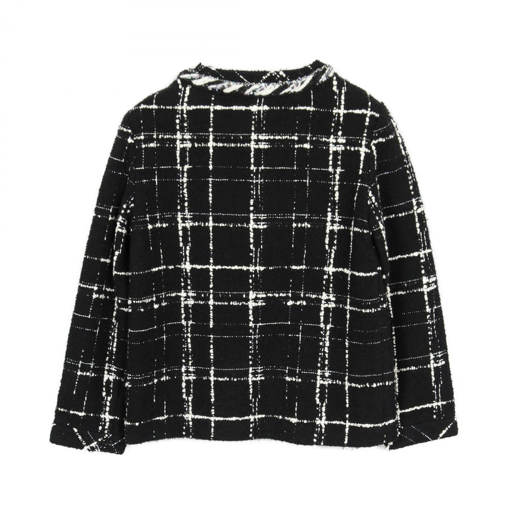 Chanel Coco Mark Button Wool Silk Blouse
