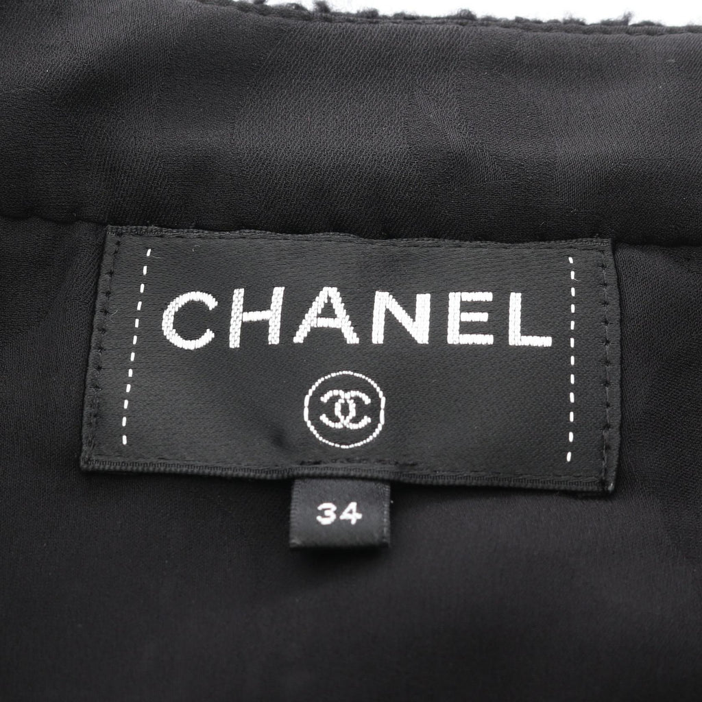Chanel Coco Mark Button Wool Silk Blouse