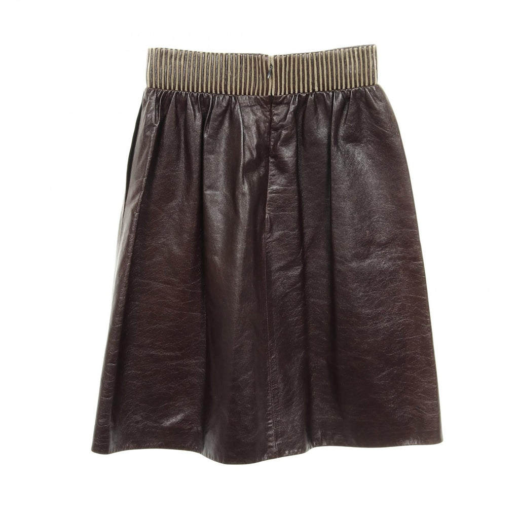 Chanel Coco Mark Button Lambskin Skirt