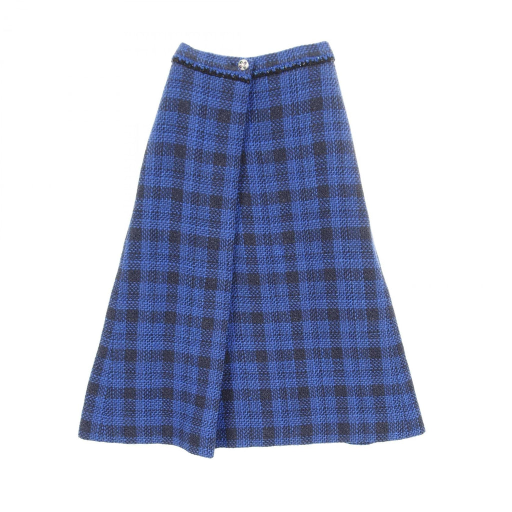 Chanel Coco Mark Button Cotton Skirt