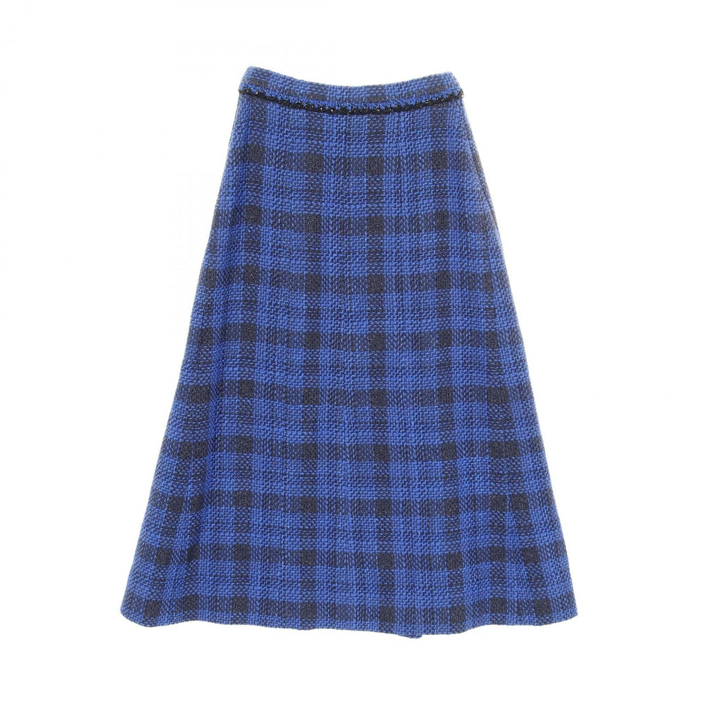 Chanel Coco Mark Button Cotton Skirt