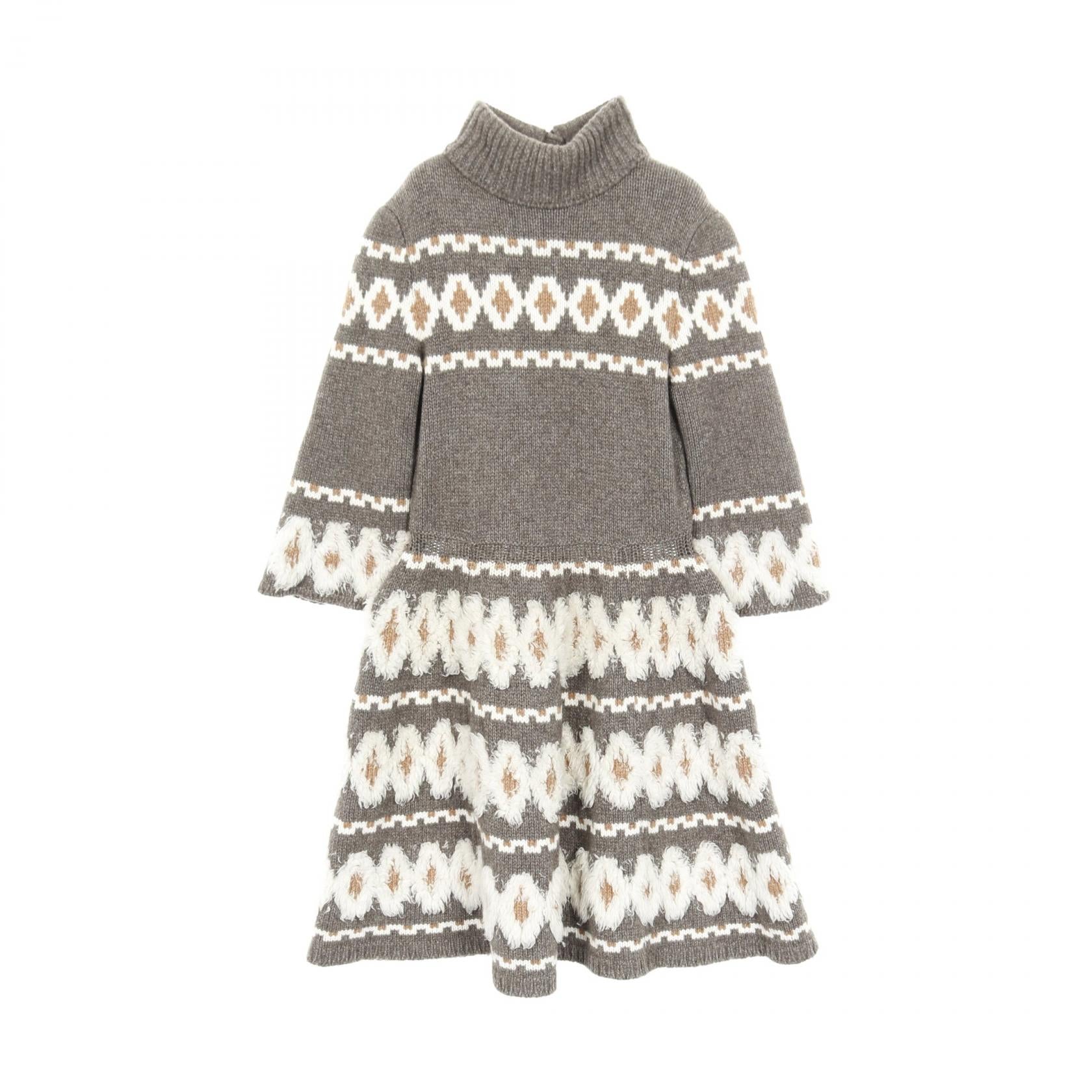 Chanel Gripoix Button Wool/Yak/Cashmere Dress