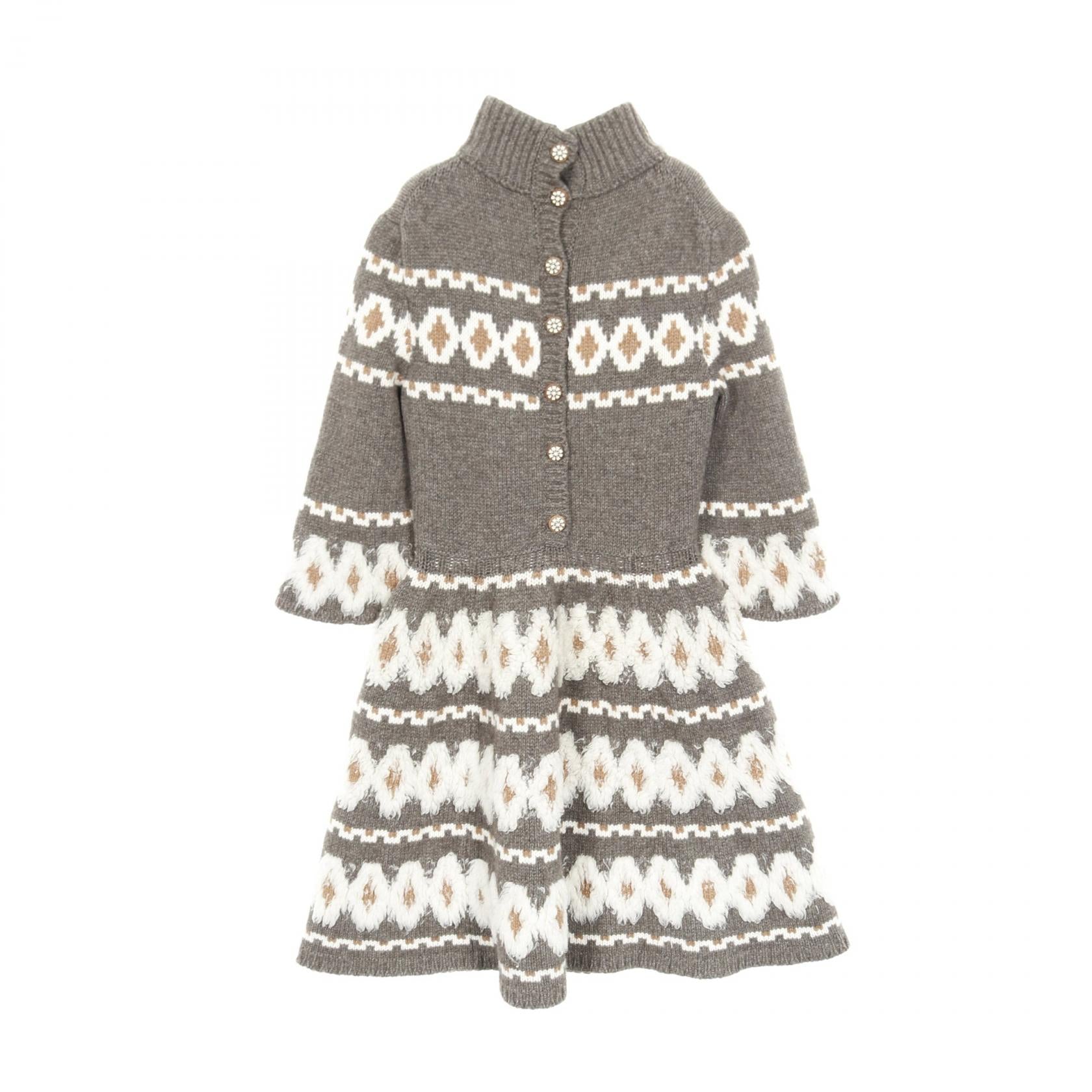 Chanel Gripoix Button Wool/Yak/Cashmere Dress