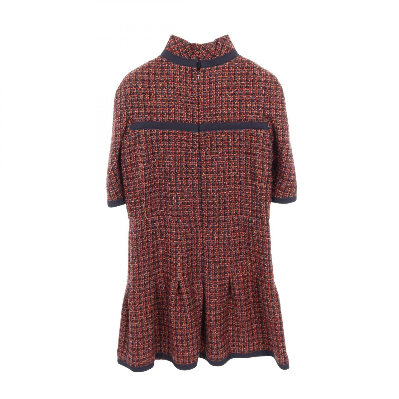 Chanel Coco Mark Button Wool Dress