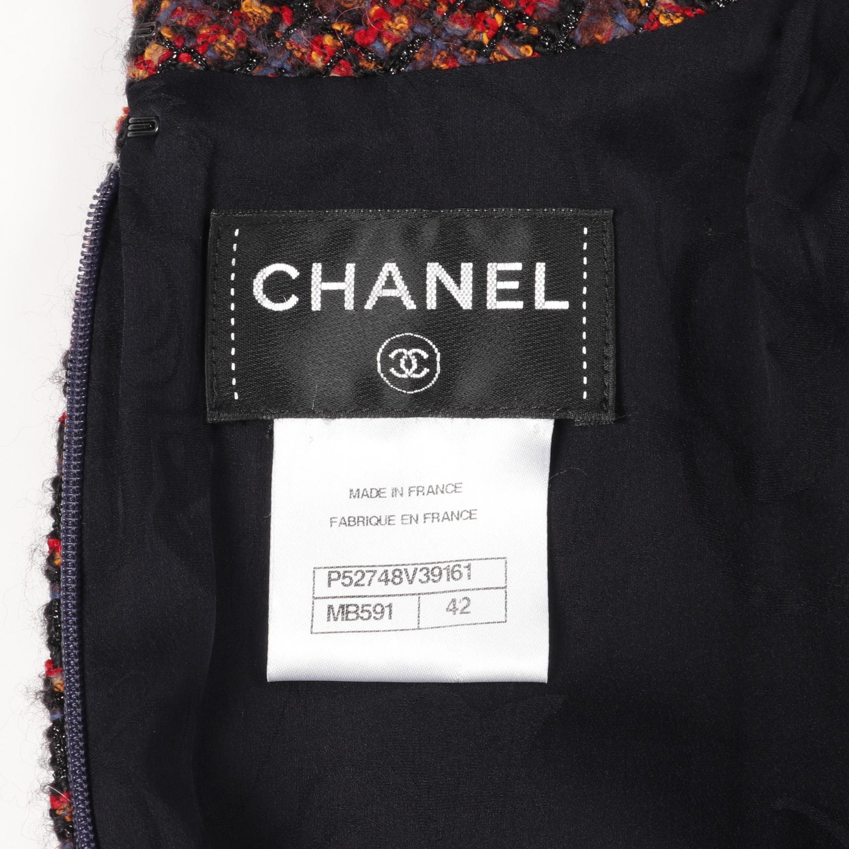 Chanel Coco Mark Button Wool Dress