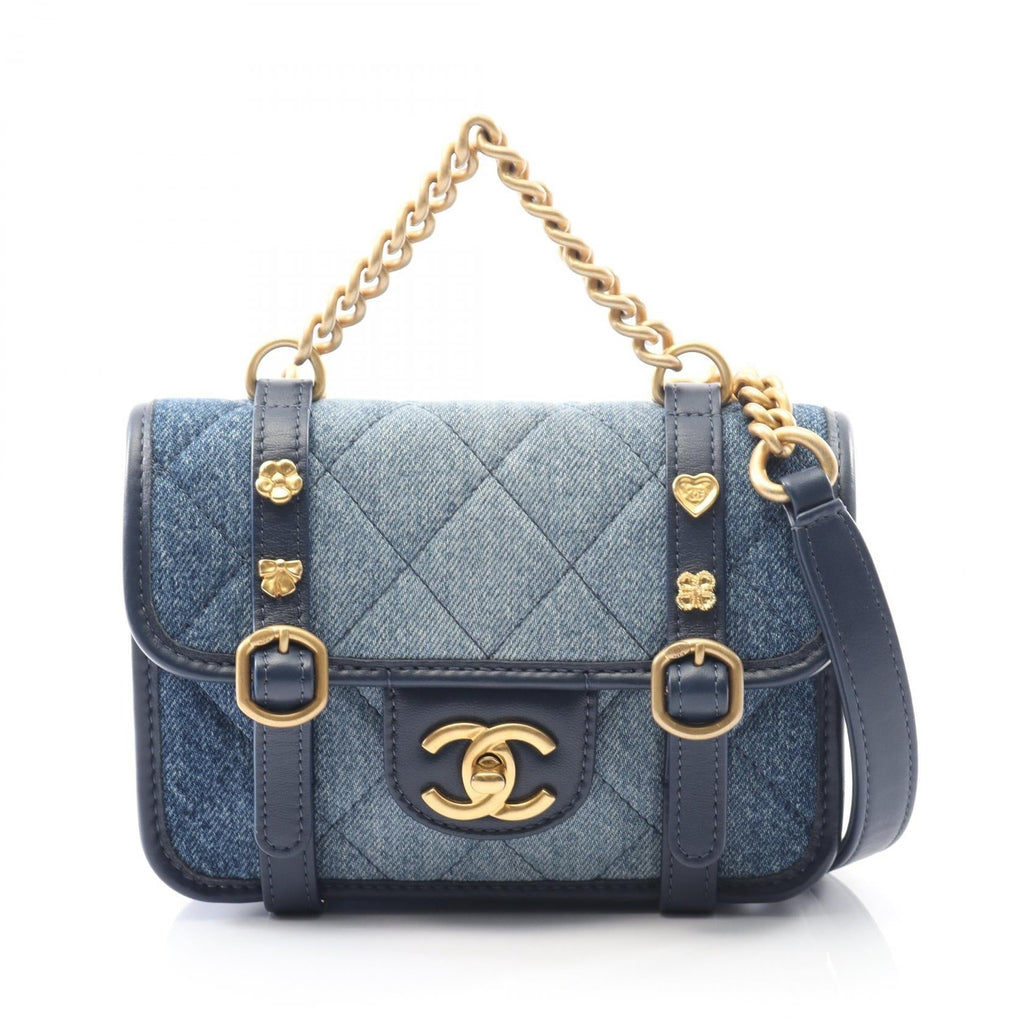 Chanel Mini Matelassé Denim Leather Shoulder Bag