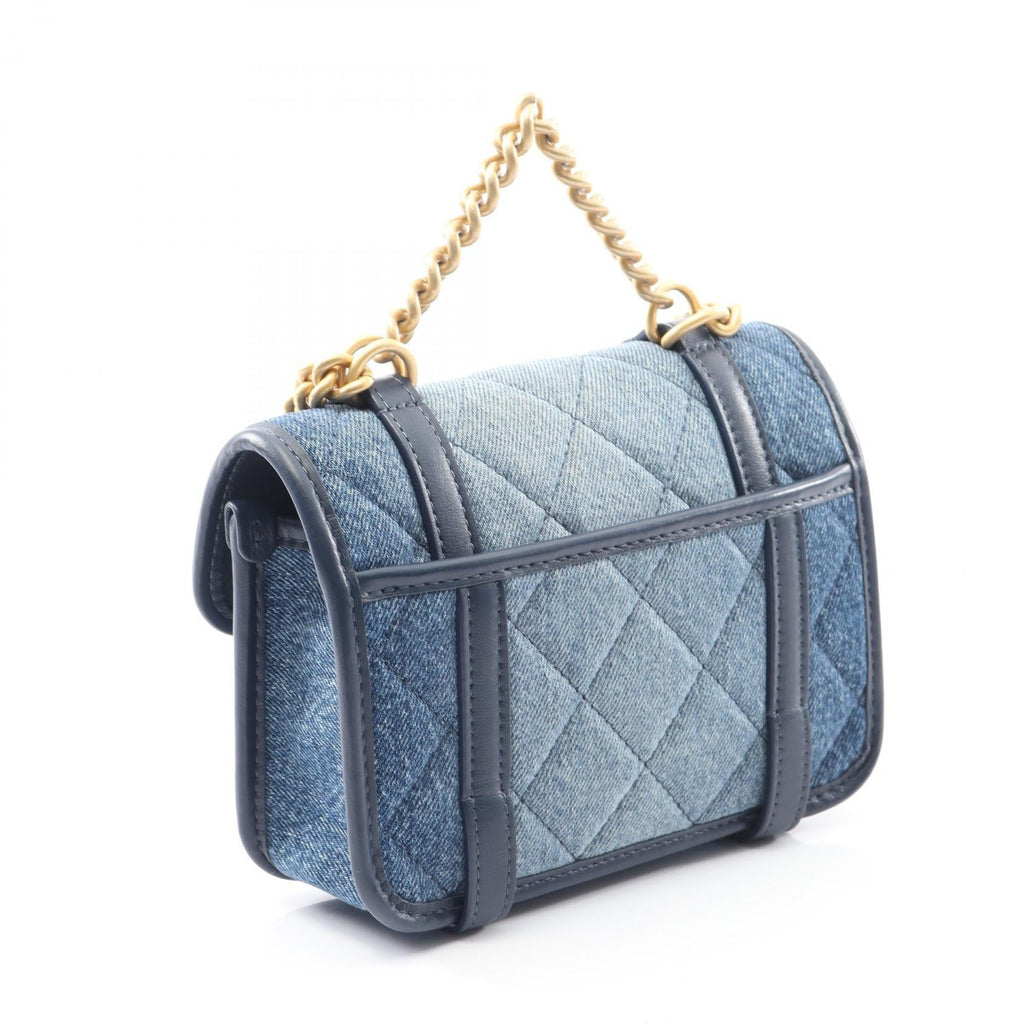 Chanel Mini Matelassé Denim Leather Shoulder Bag