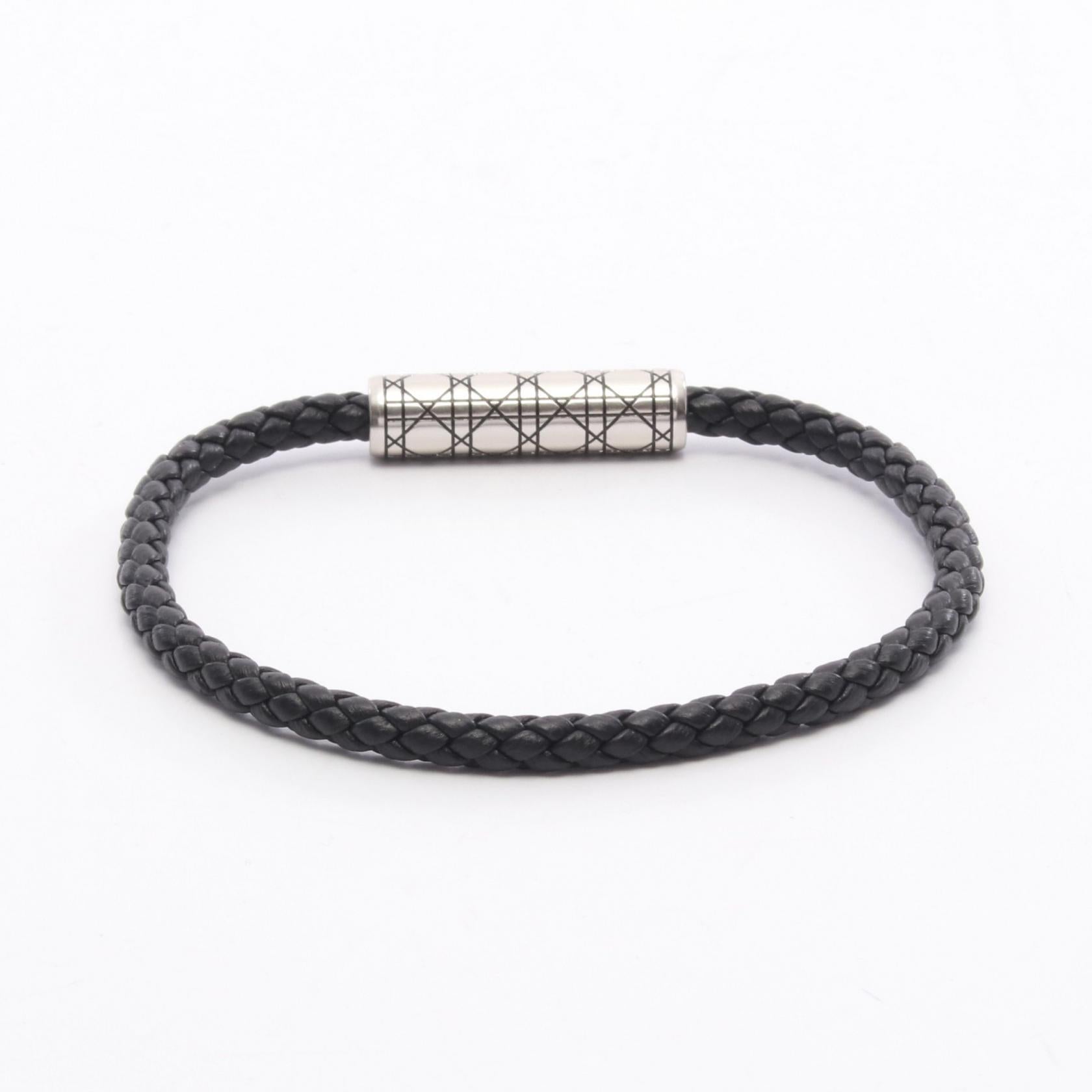 Dior Cannage Braided Leather Bracelet