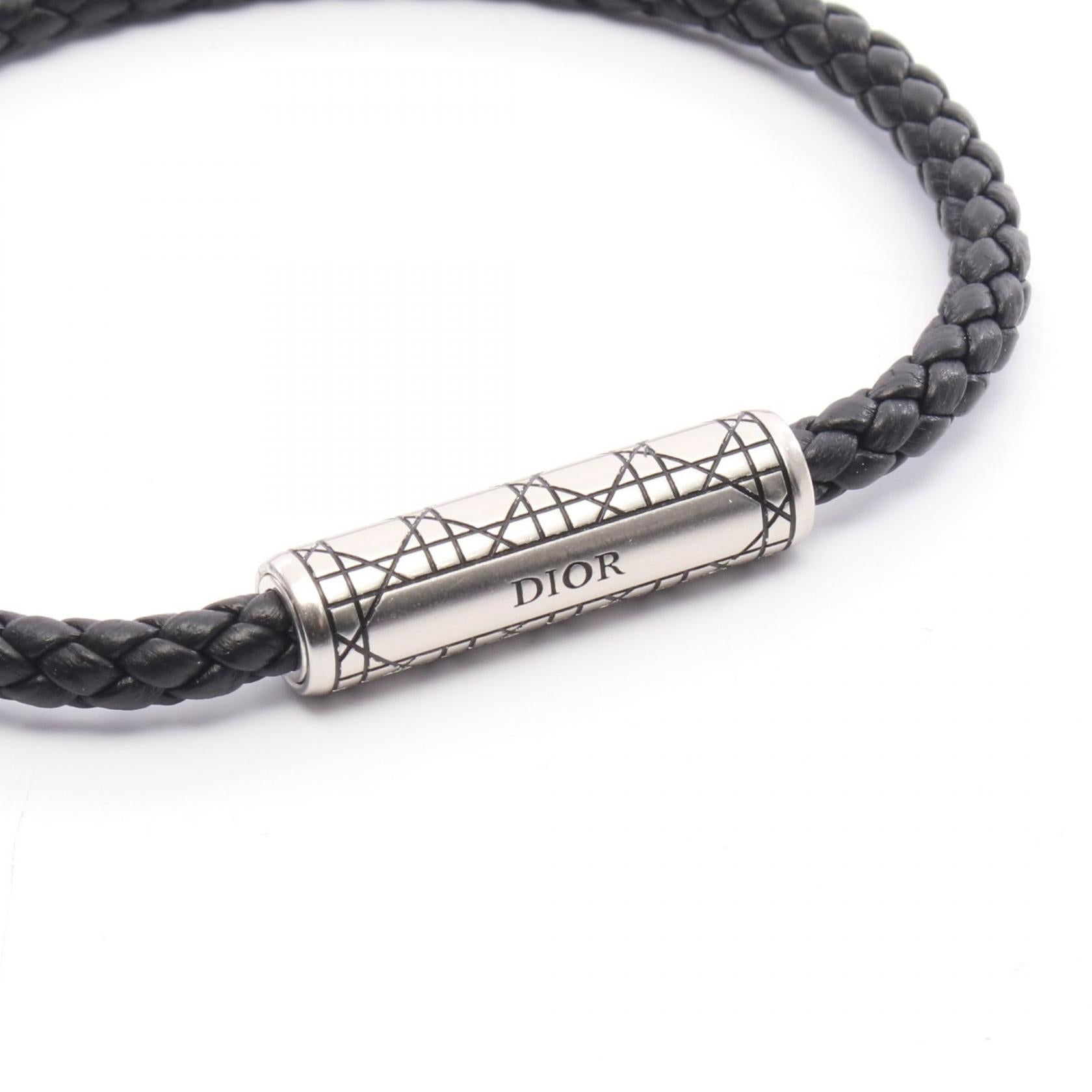Dior Cannage Braided Leather Bracelet