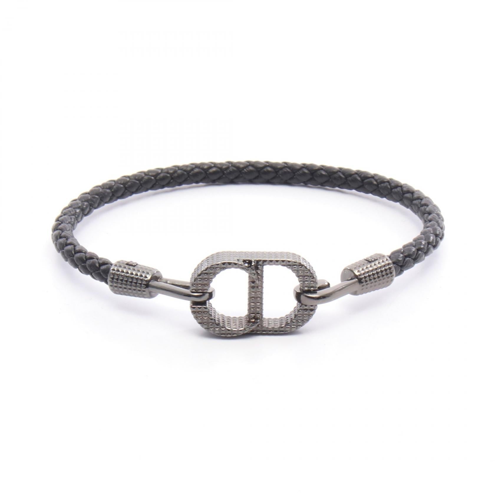 Dior B2901HOMLE801M Leather Stainless Steel Bracelet