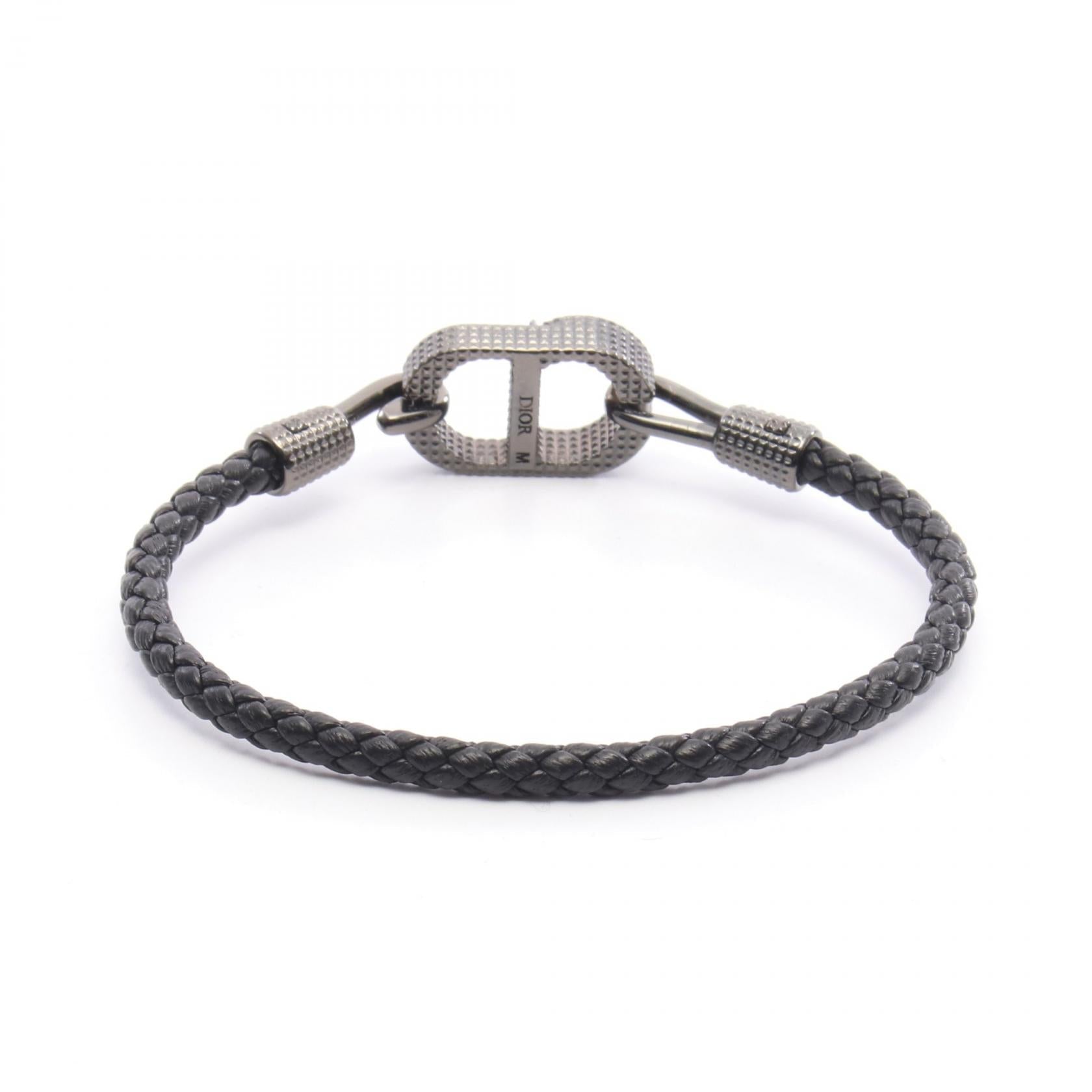 Dior B2901HOMLE801M Leather Stainless Steel Bracelet