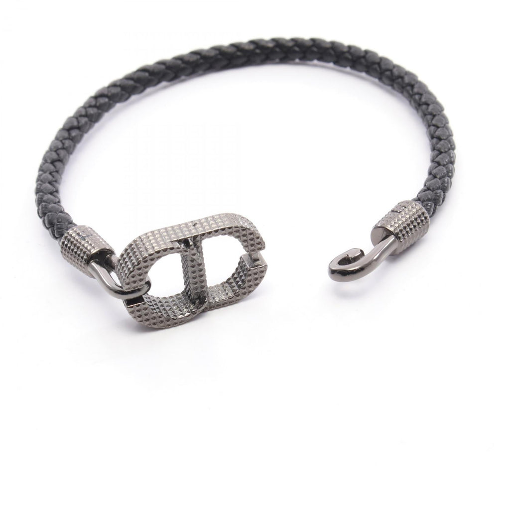 Dior CD Icon Leather Stainless Steel Bracelet