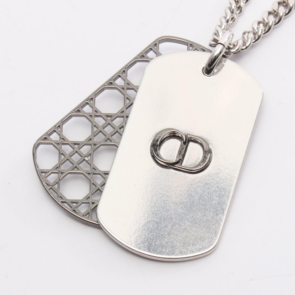 Dior CD Icon Cannage Stainless Steel Necklace