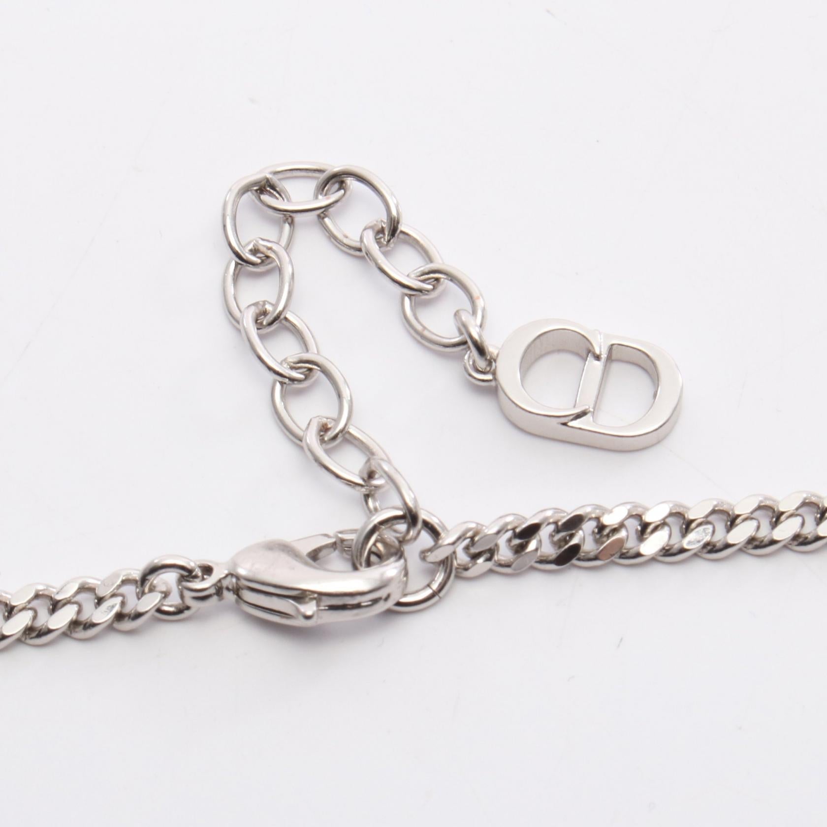 Dior CD Icon Cannage Stainless Steel Necklace