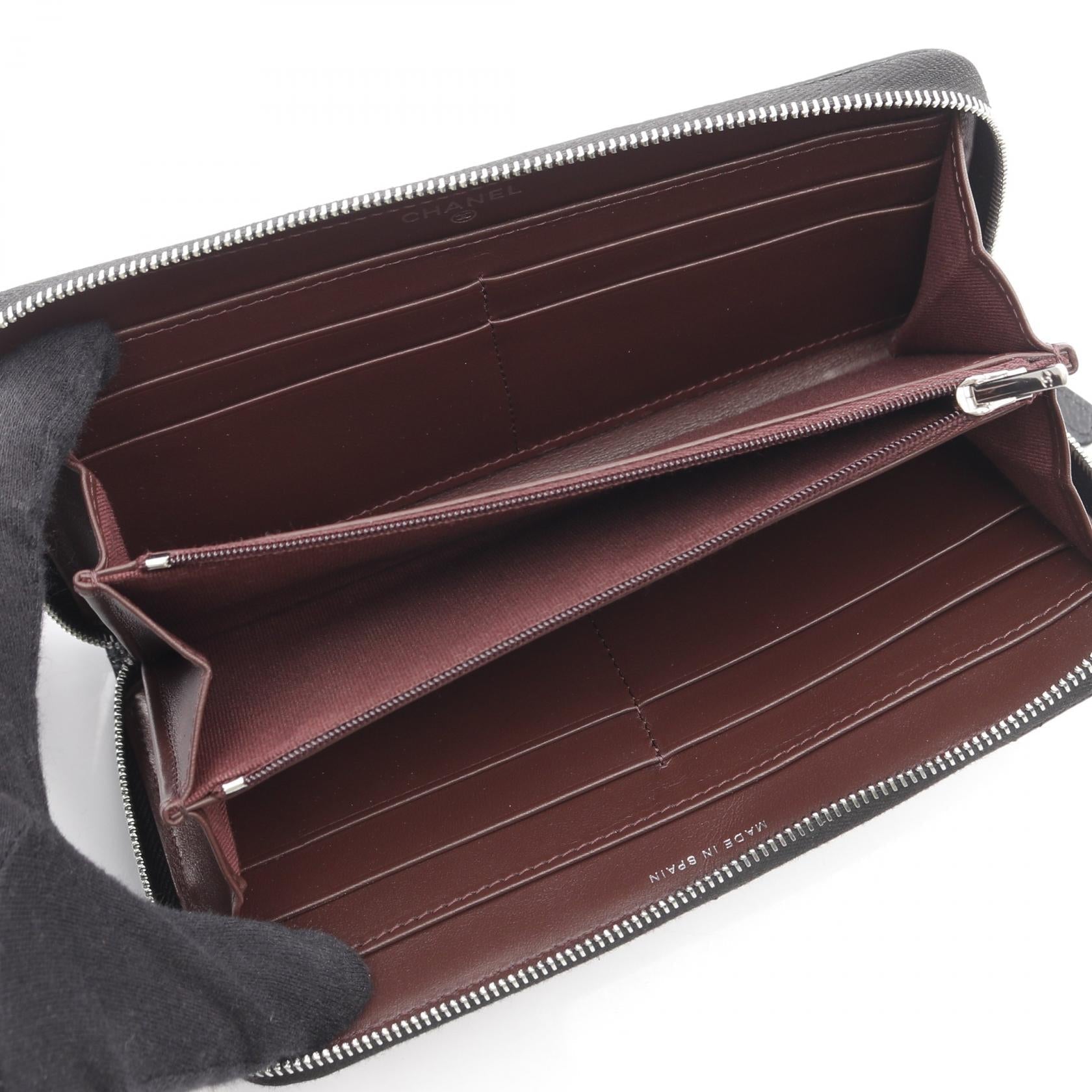 Chanel Classic Long Zip Wallet Calfskin Wallet