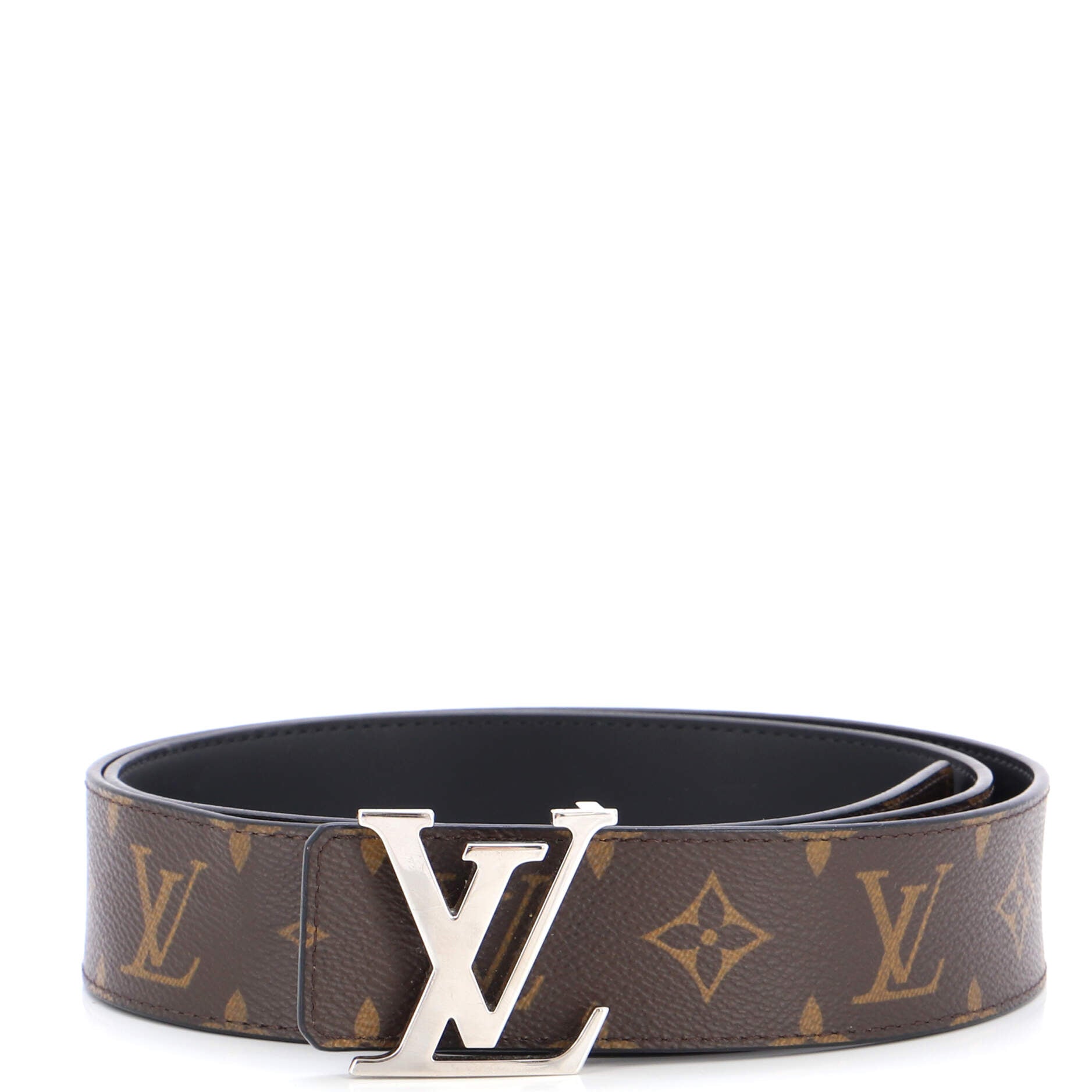 LV Line Reversible Belt Monogram Eclipse Canvas and Leather Wide 105