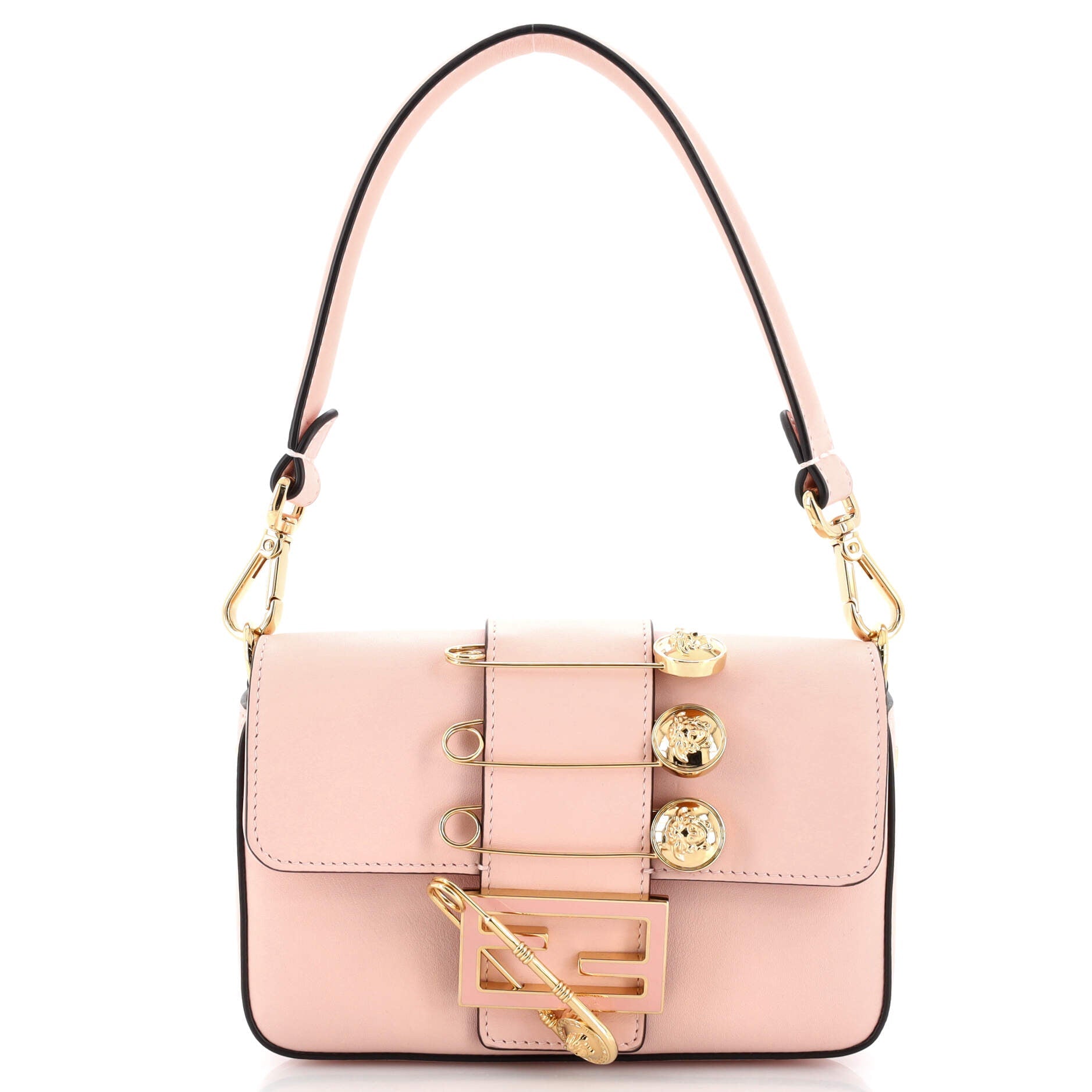 x Versace Fendace Brooch Baguette NM Bag Leather Mini