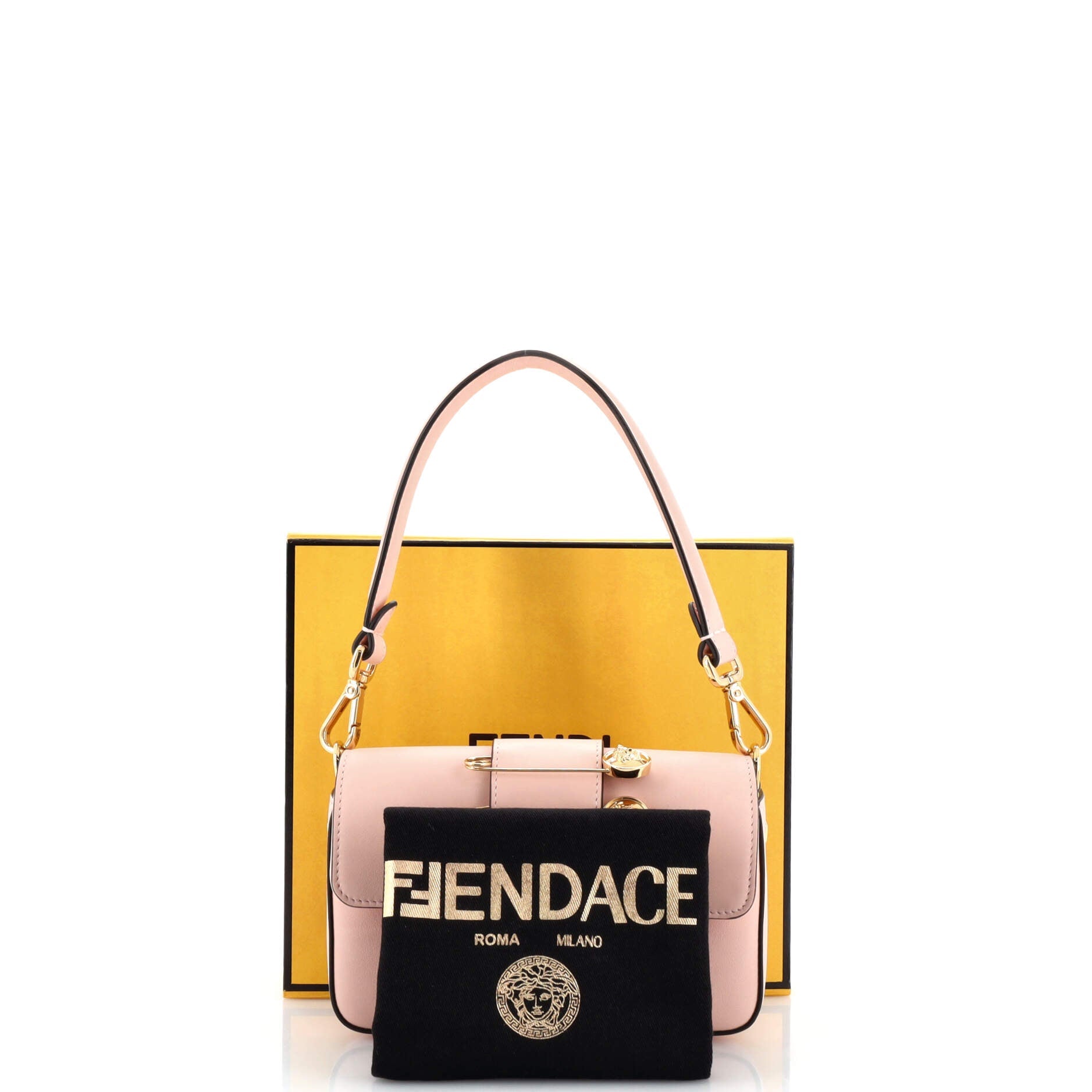 x Versace Fendace Brooch Baguette NM Bag Leather Mini
