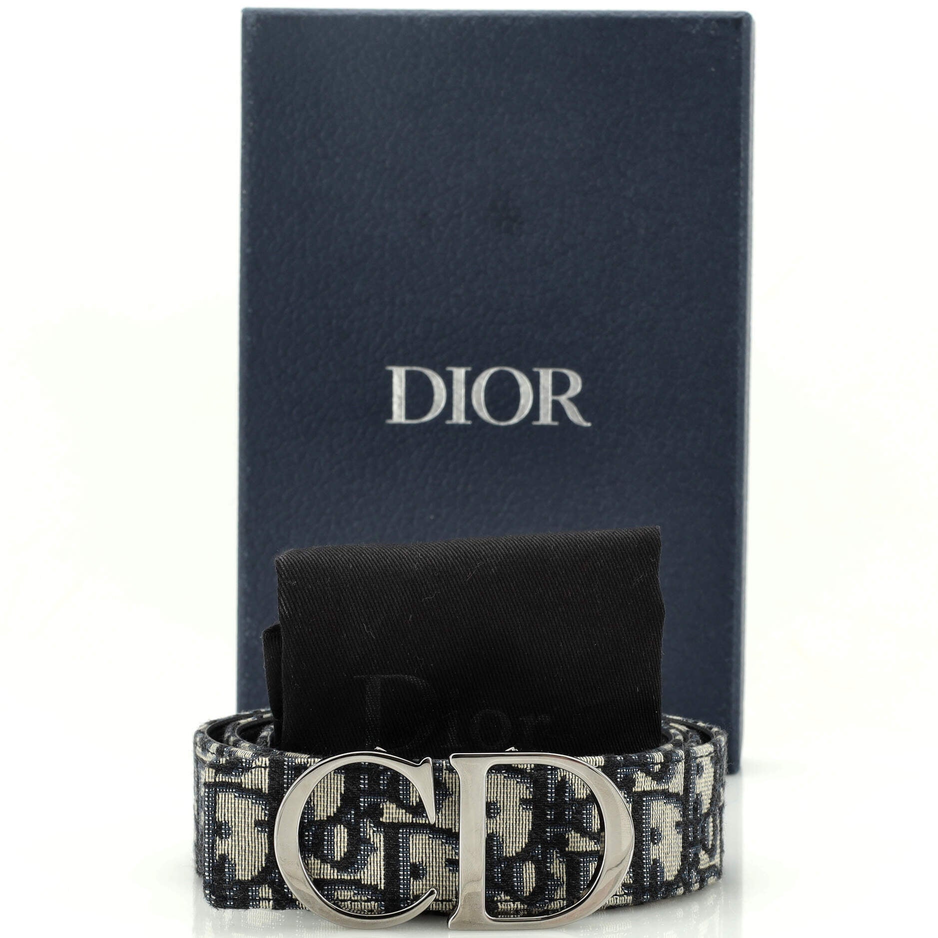 CD Buckle Belt Oblique Canvas Medium 95
