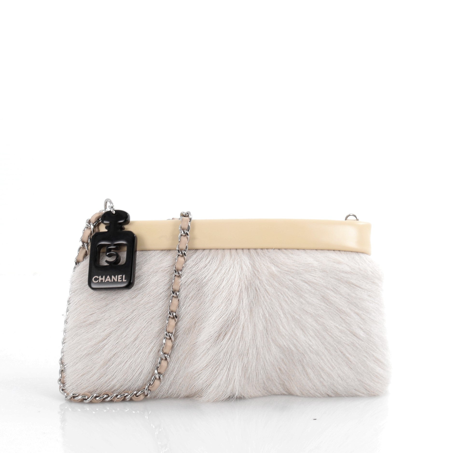 No.5 Charm Clutch Fur Small