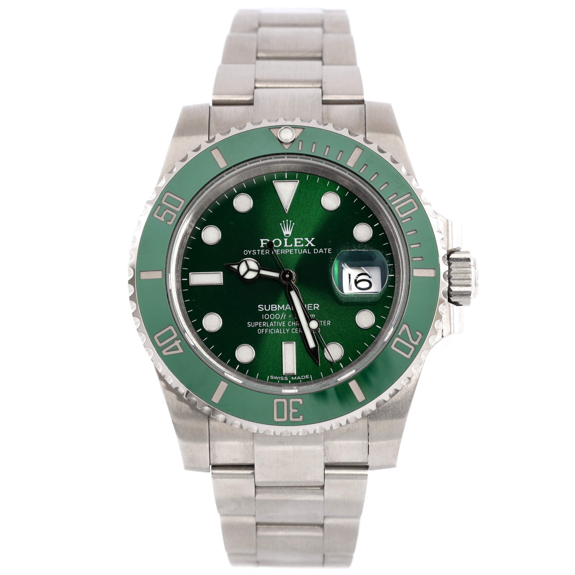 Oyster Perpetual Submariner Hulk Date Automatic Watch Stainless Steel and Cerachrom 40