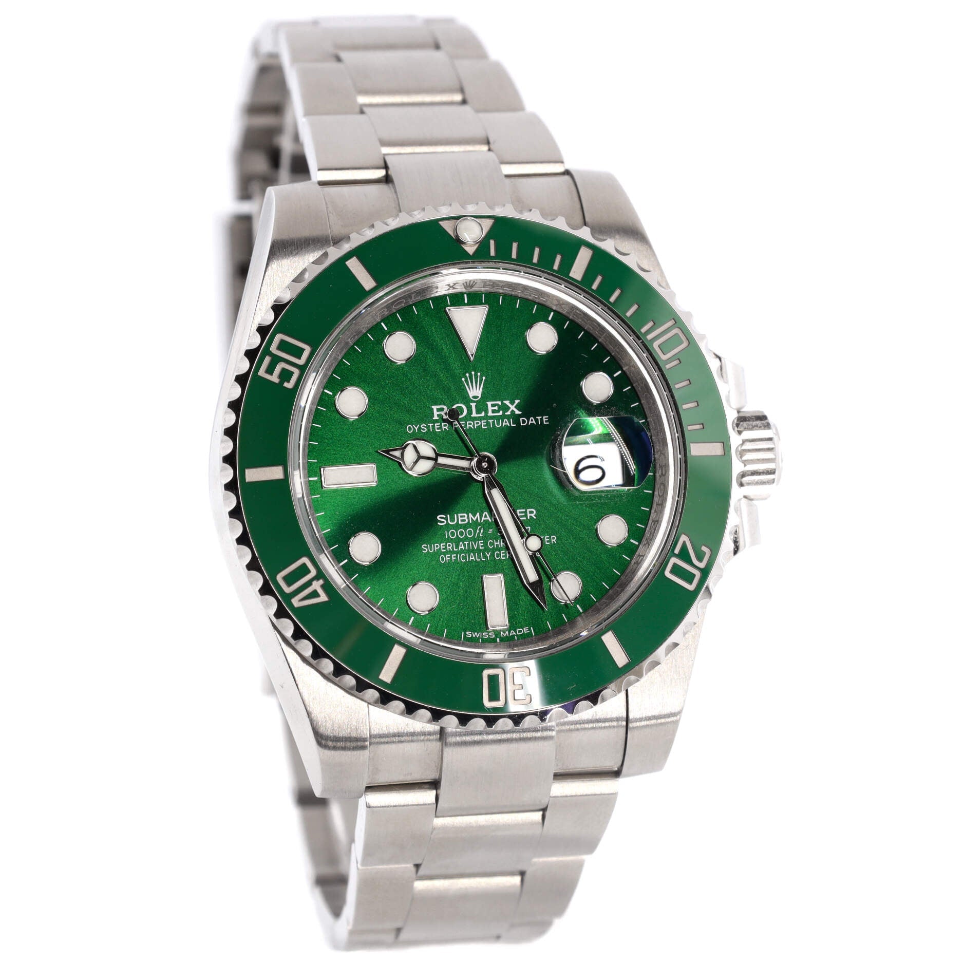 Oyster Perpetual Submariner Hulk Date Automatic Watch Stainless Steel and Cerachrom 40