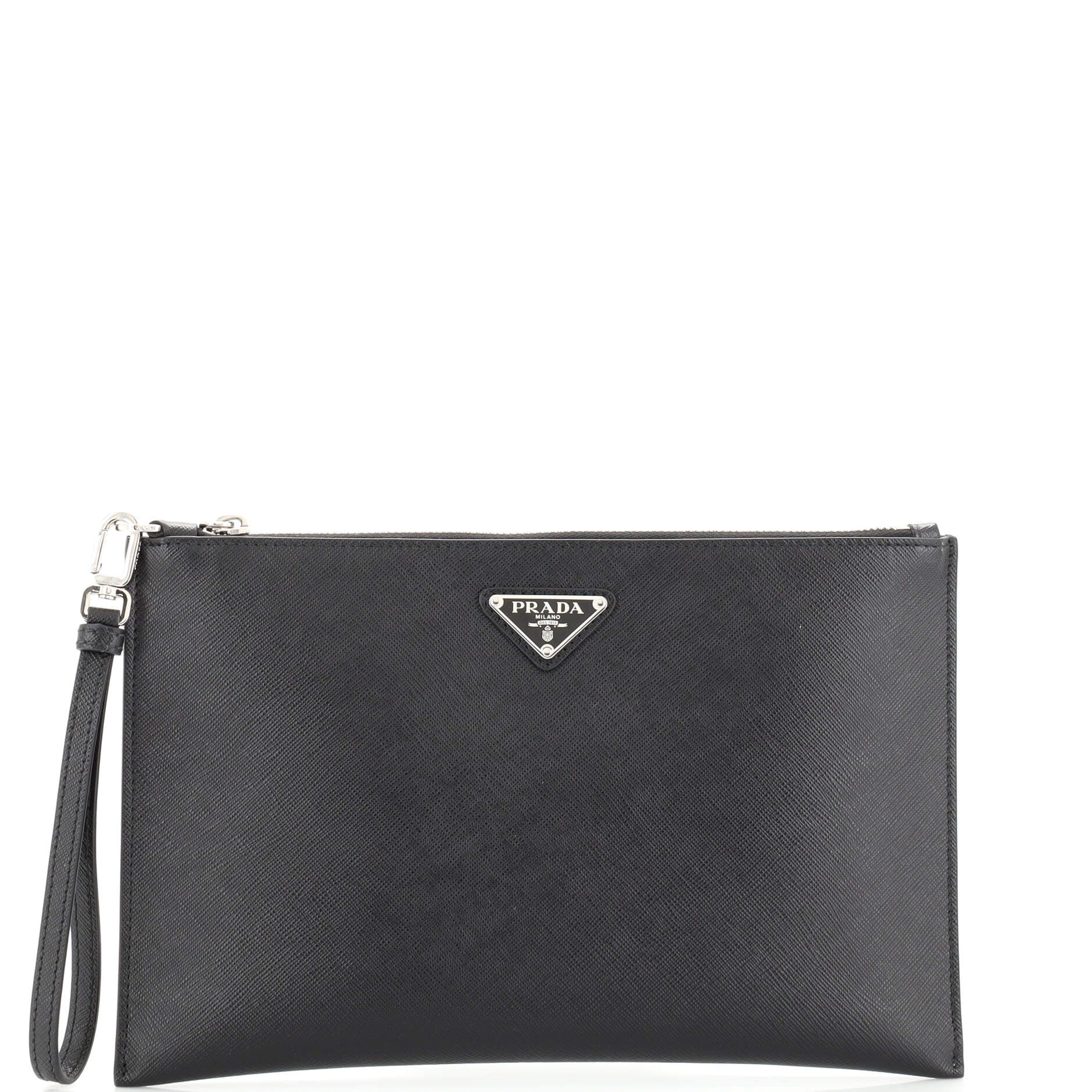 Wristlet Clutch Saffiano Leather Medium