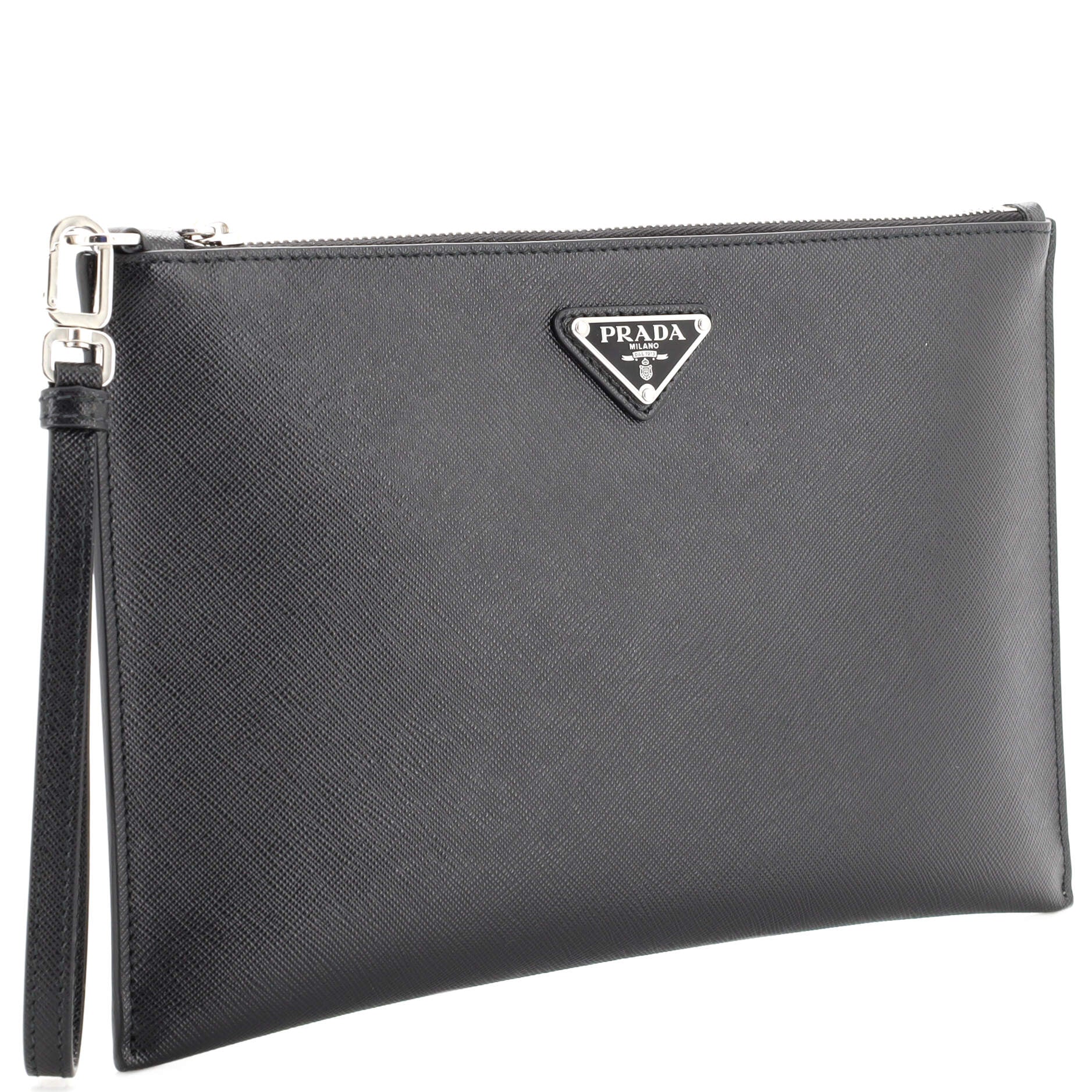 Wristlet Clutch Saffiano Leather Medium