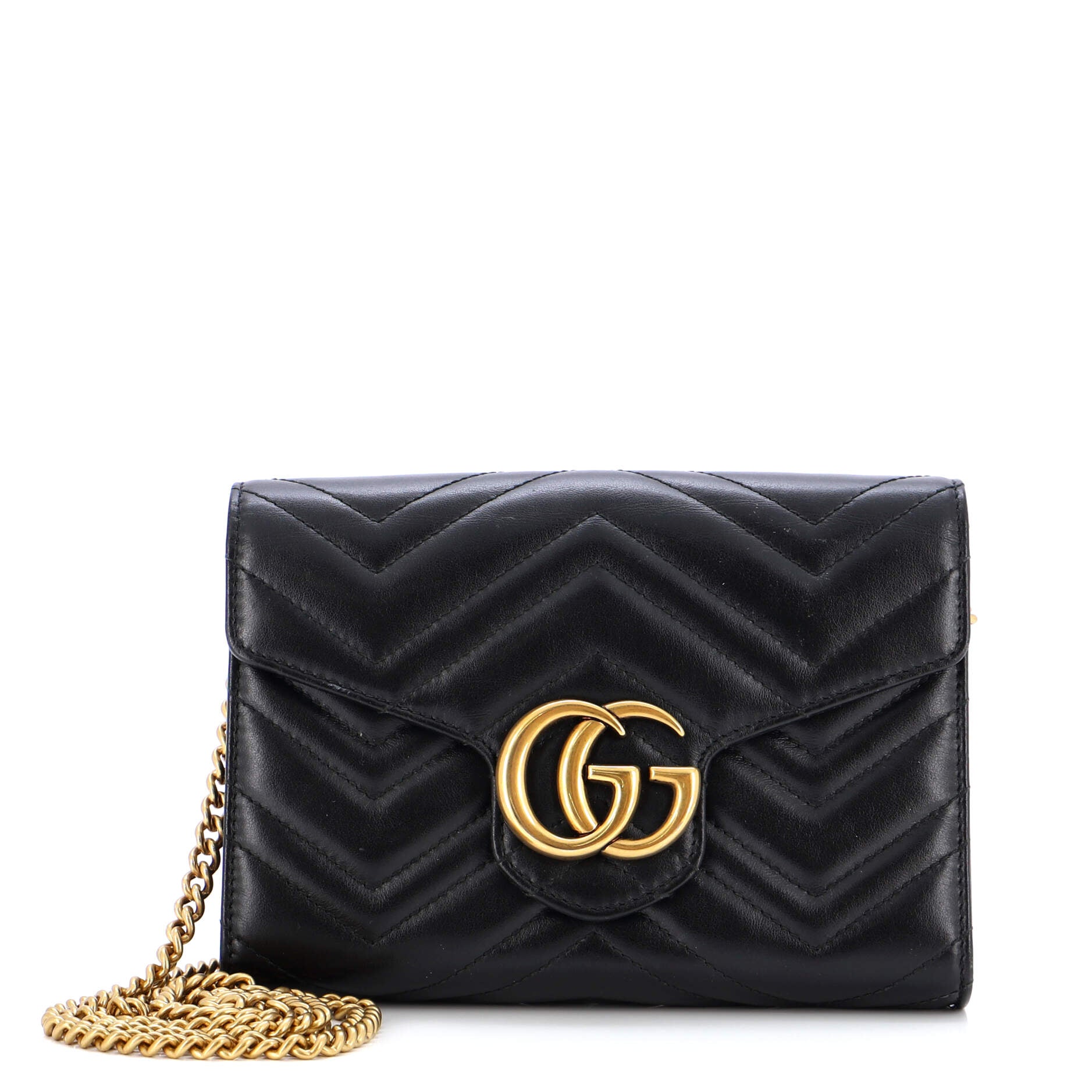 GG Marmont Chain Wallet Matelasse Leather Mini