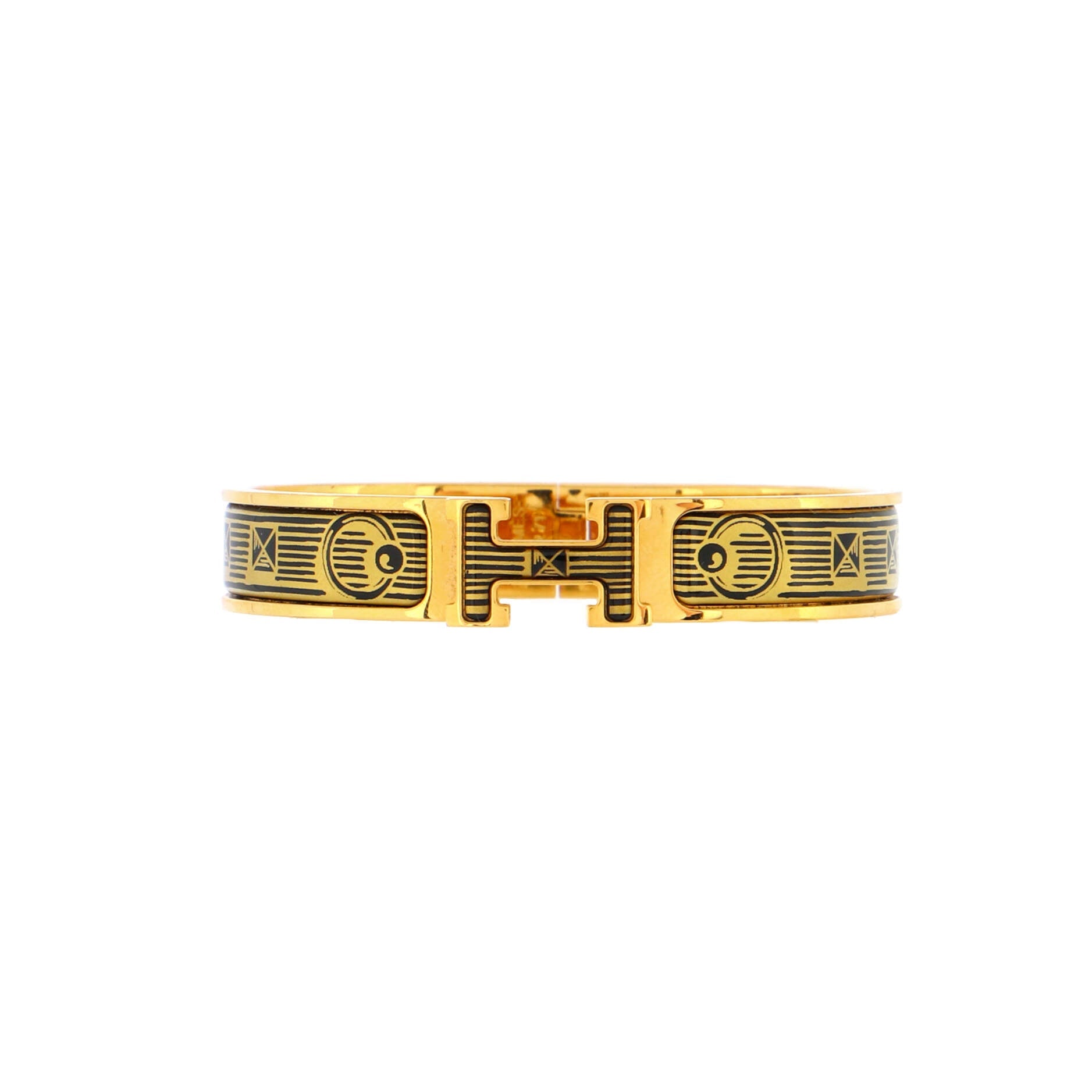Clic H Bracelet Printed Enamel Narrow