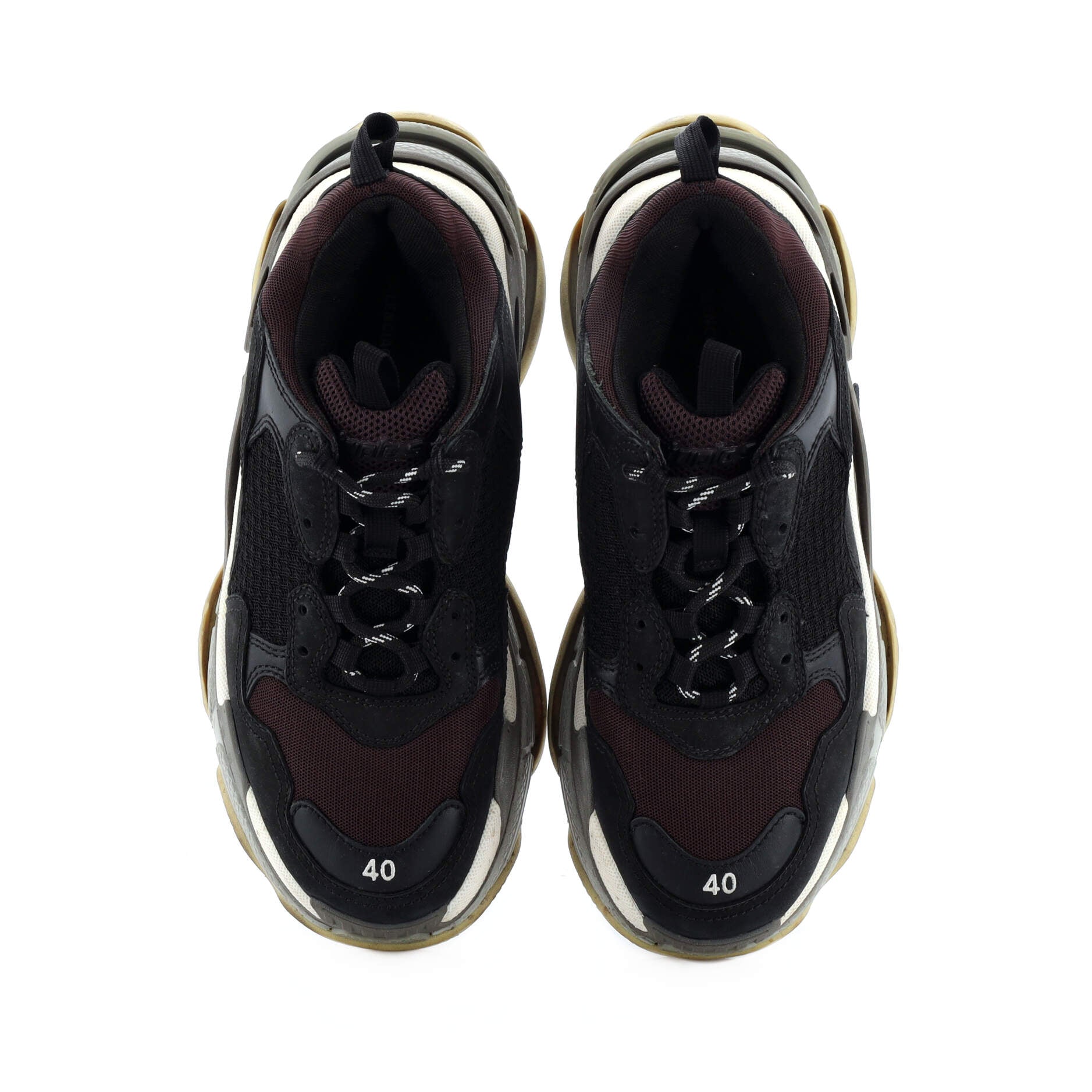 Men's Triple S Sneakers Fabric and Mesh with Faux Leather