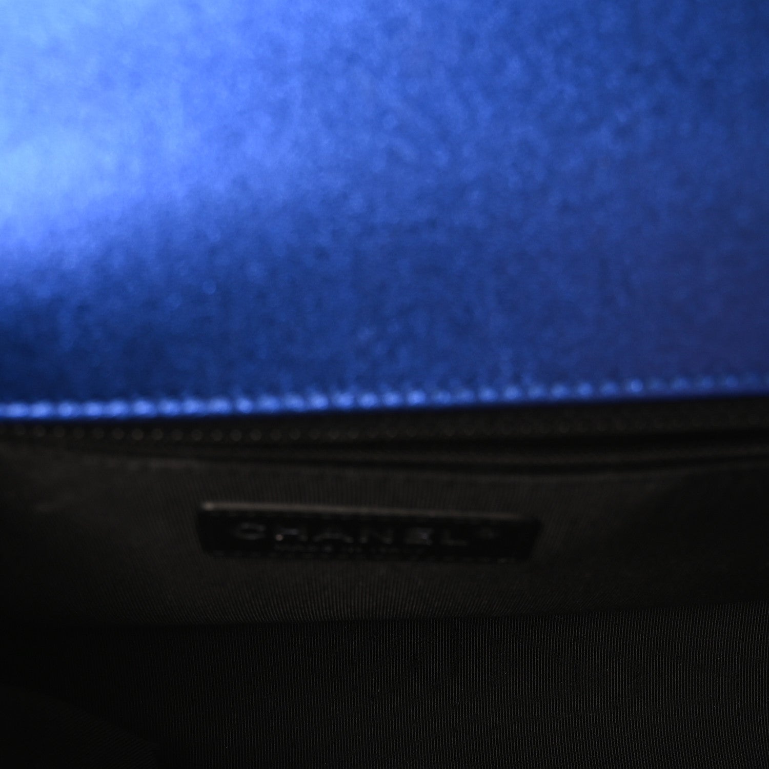 Metallic Patent Quilted New Medium Boy Flap Blue