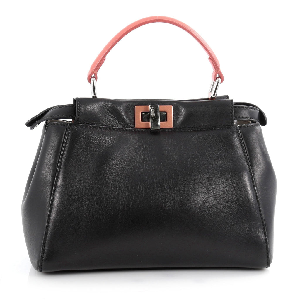 Fendi Peekaboo Handbag Leather Mini