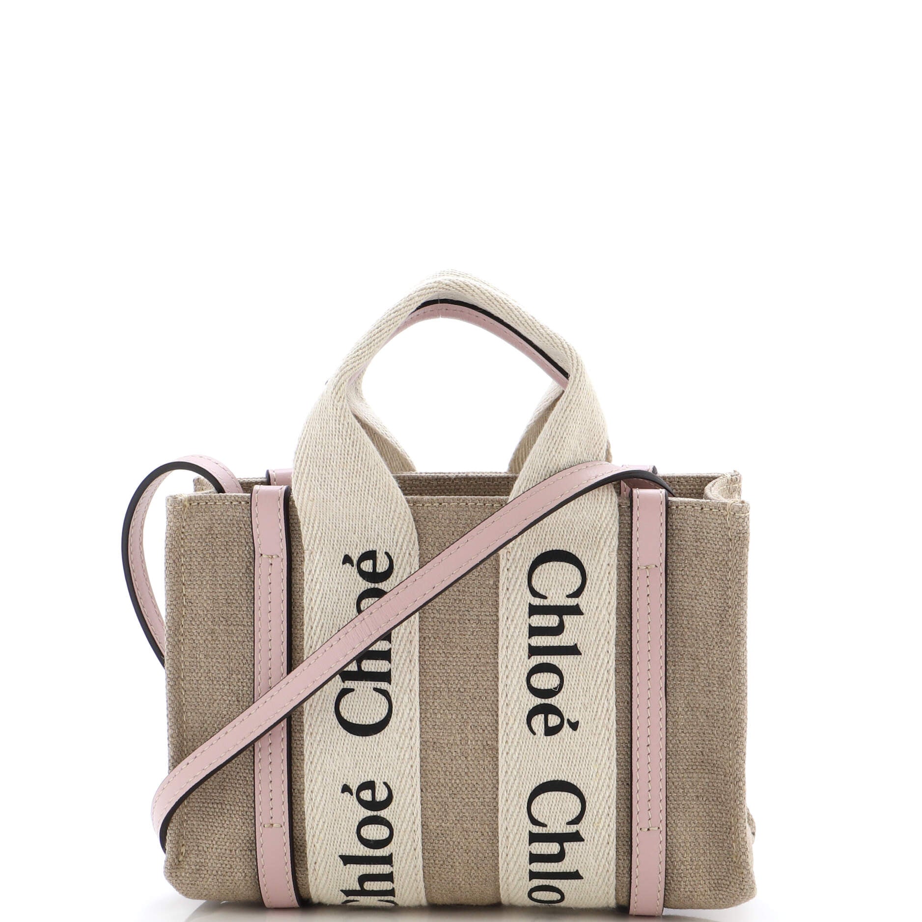 Woody Convertible Tote Canvas with Leather Mini