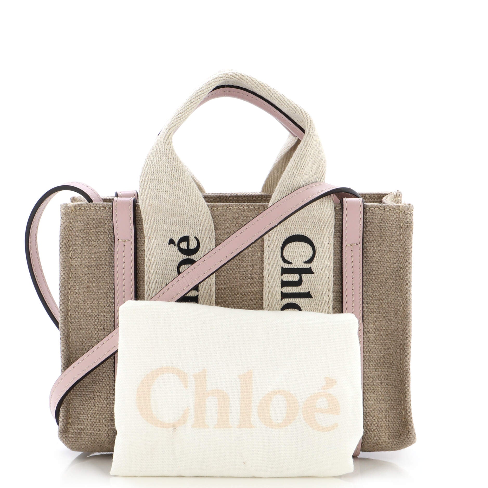 Woody Convertible Tote Canvas with Leather Mini