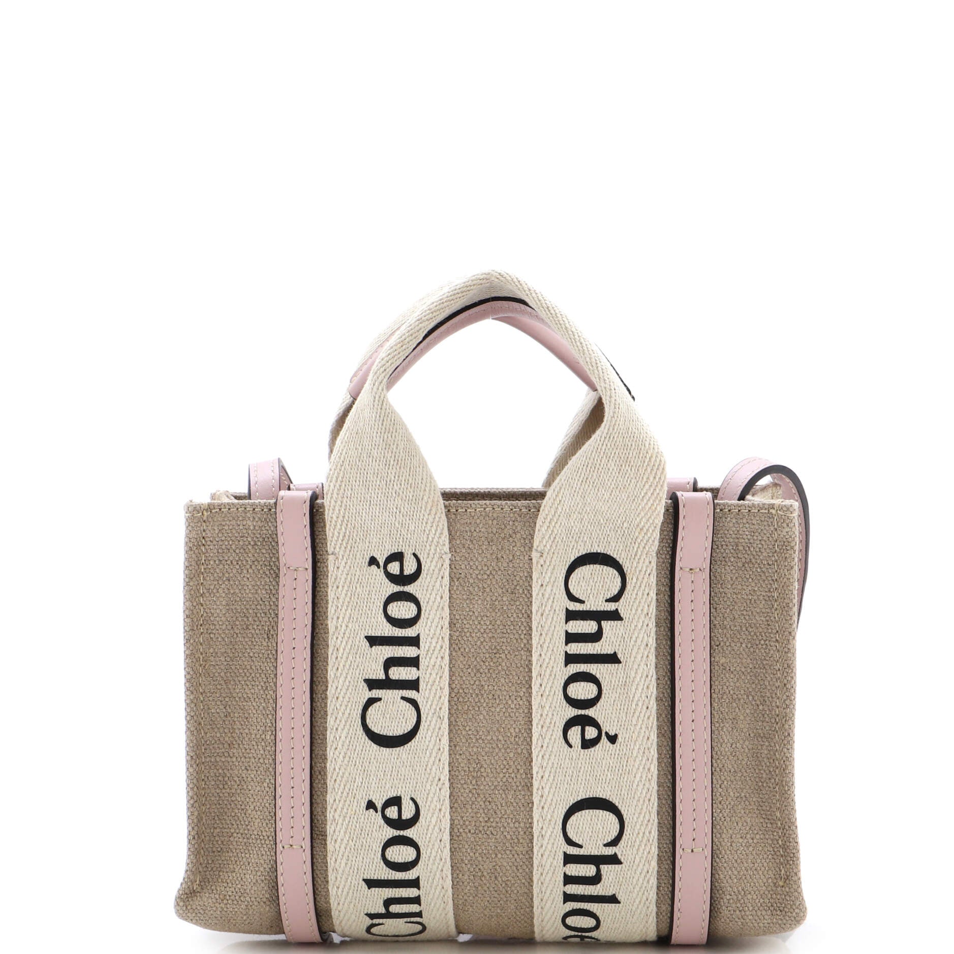 Woody Convertible Tote Canvas with Leather Mini