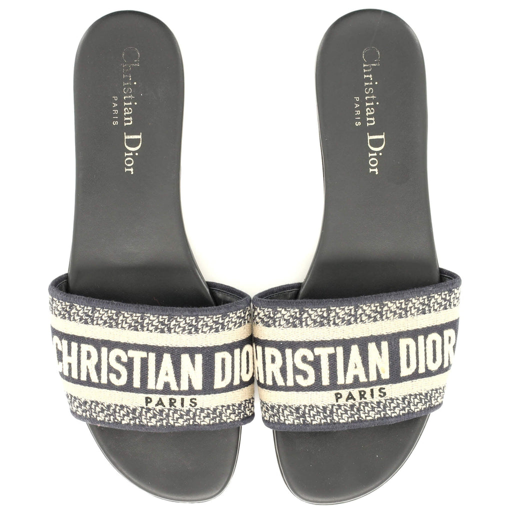Women's Dway Flat Sandals Embroidered Canvas