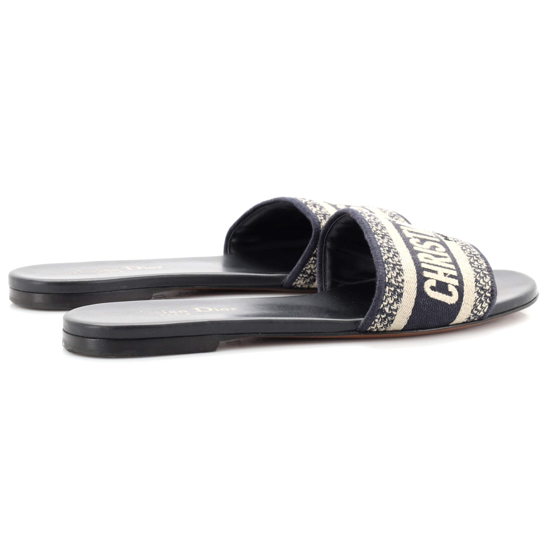 Women's Dway Flat Sandals Embroidered Canvas