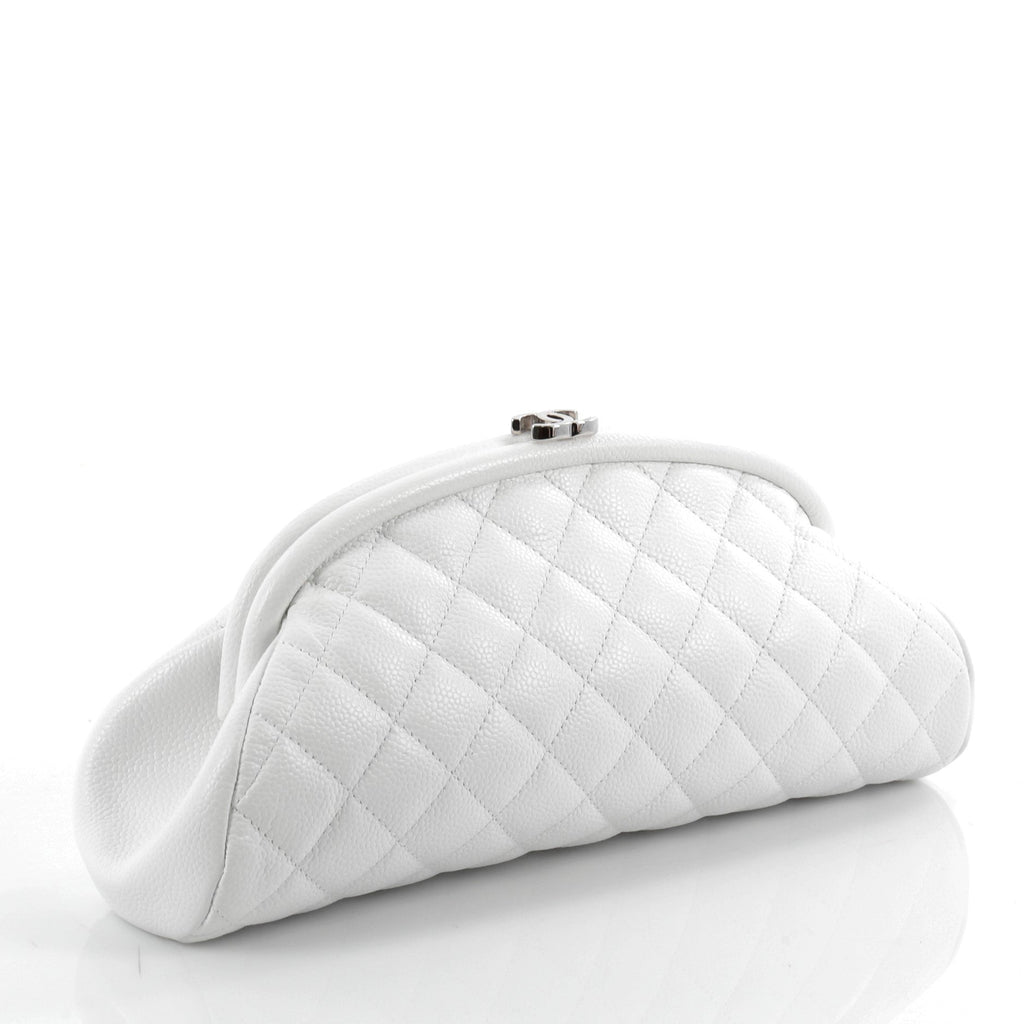 Timeless Clutch Quilted Caviar