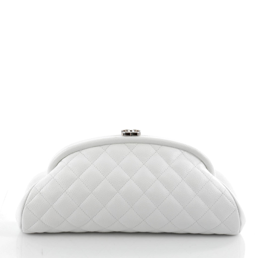 Timeless Clutch Quilted Caviar