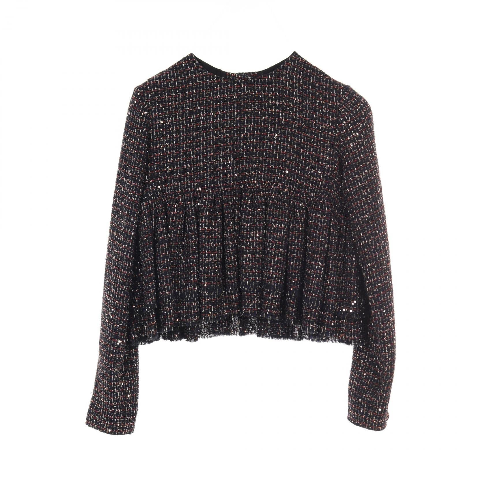 Chanel Gripoix Button Nylon Polyester Blouse