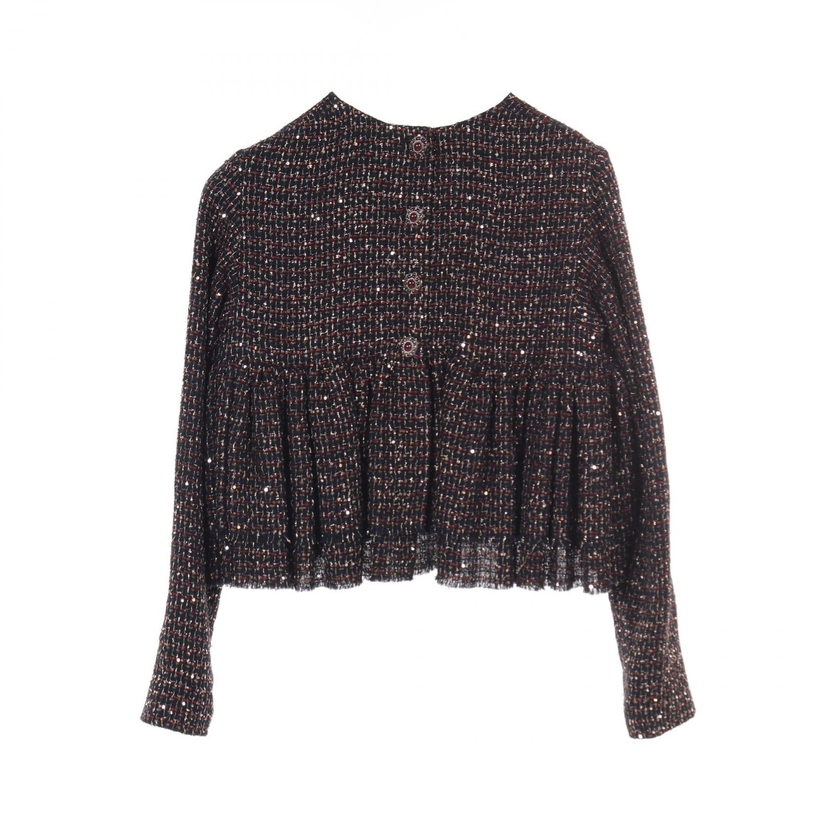 Chanel Gripoix Button Nylon Polyester Blouse