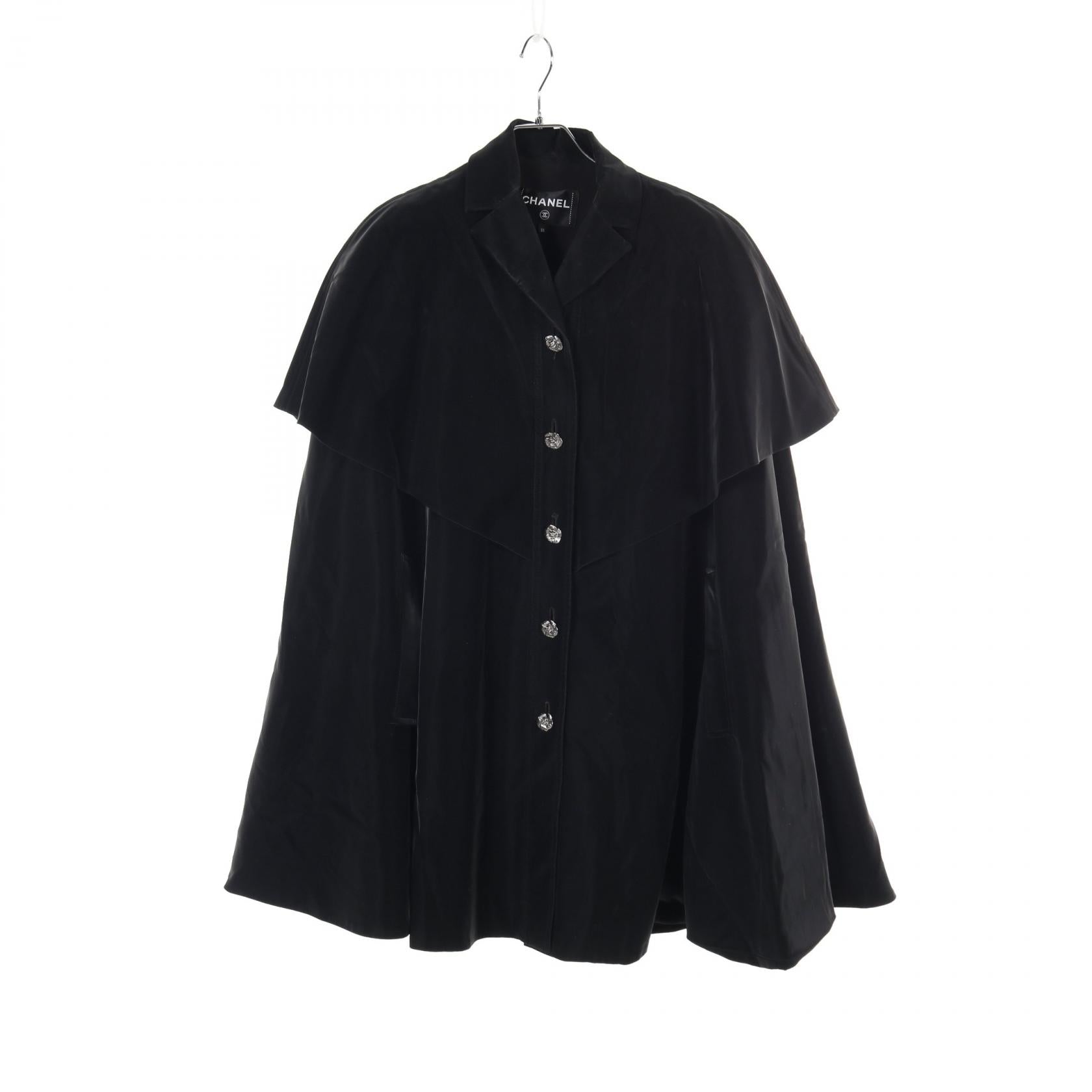 Chanel Camellia Button Viscose Poncho
